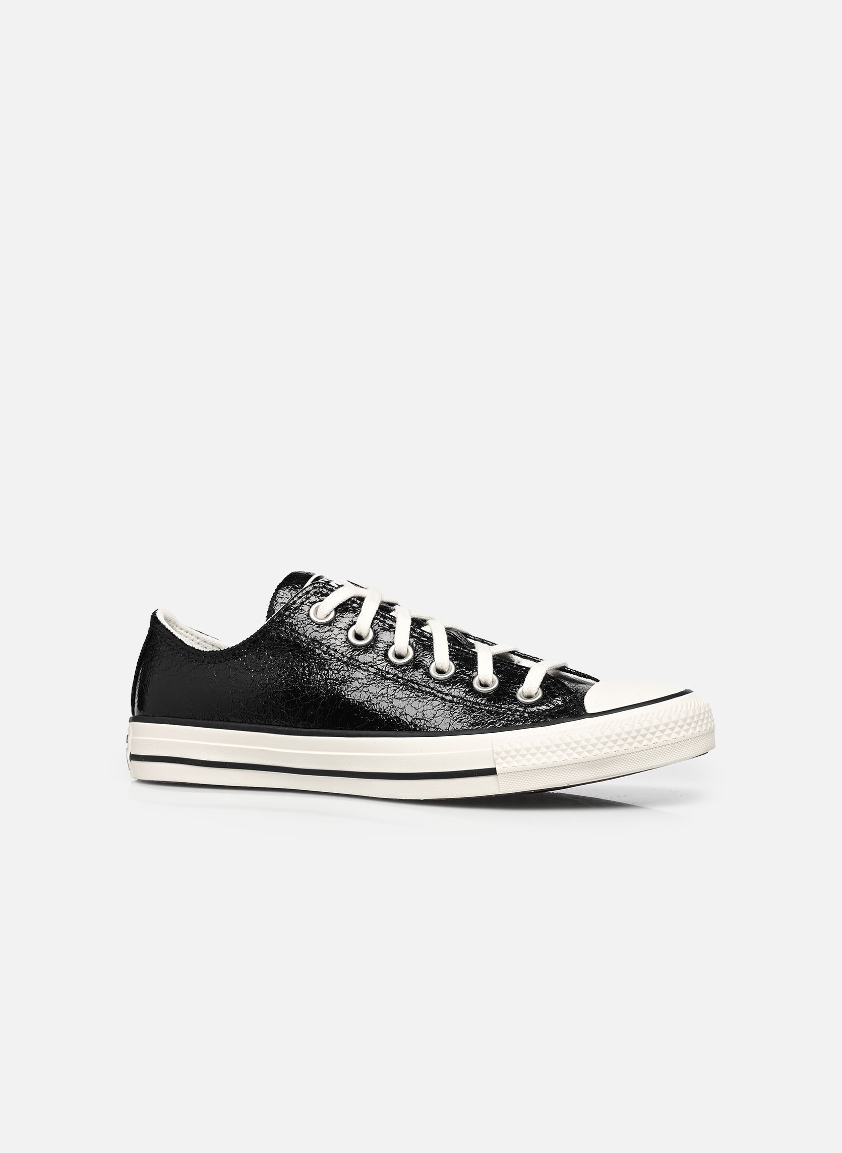 Baskets toile Chuck Taylor All Star Ox femme noir Converse Baskets toile Chuck Taylor All Star Ox femme noir METALLIC BLACK/VINTAGE WHITE