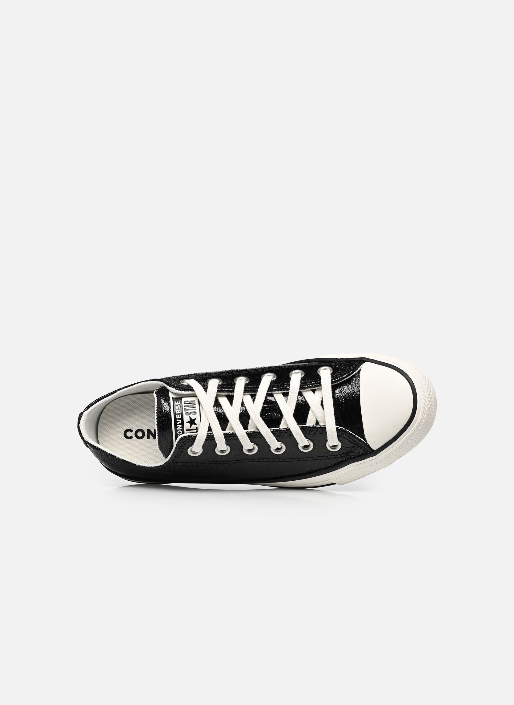 Baskets toile Chuck Taylor All Star Ox femme noir Converse Baskets toile Chuck Taylor All Star Ox femme noir METALLIC BLACK/VINTAGE WHITE