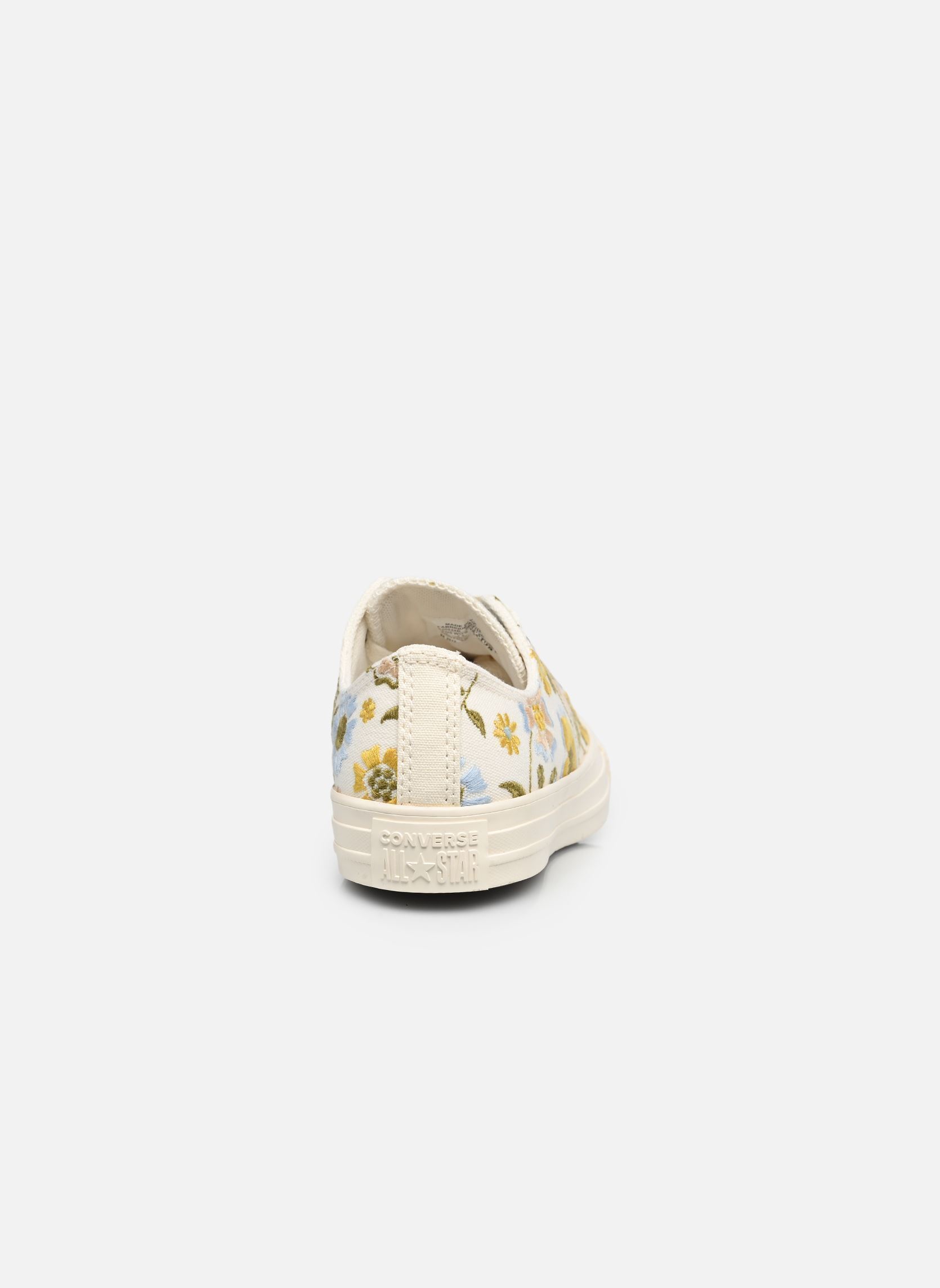 Leinen-Sneaker Chuck Taylor All Star Ox damen mehrfarbig Converse Leinen-Sneaker Chuck Taylor All Star Ox damen mehrfarbig EGRET/BRIGHT OUTLOOK/CLEAR SKI