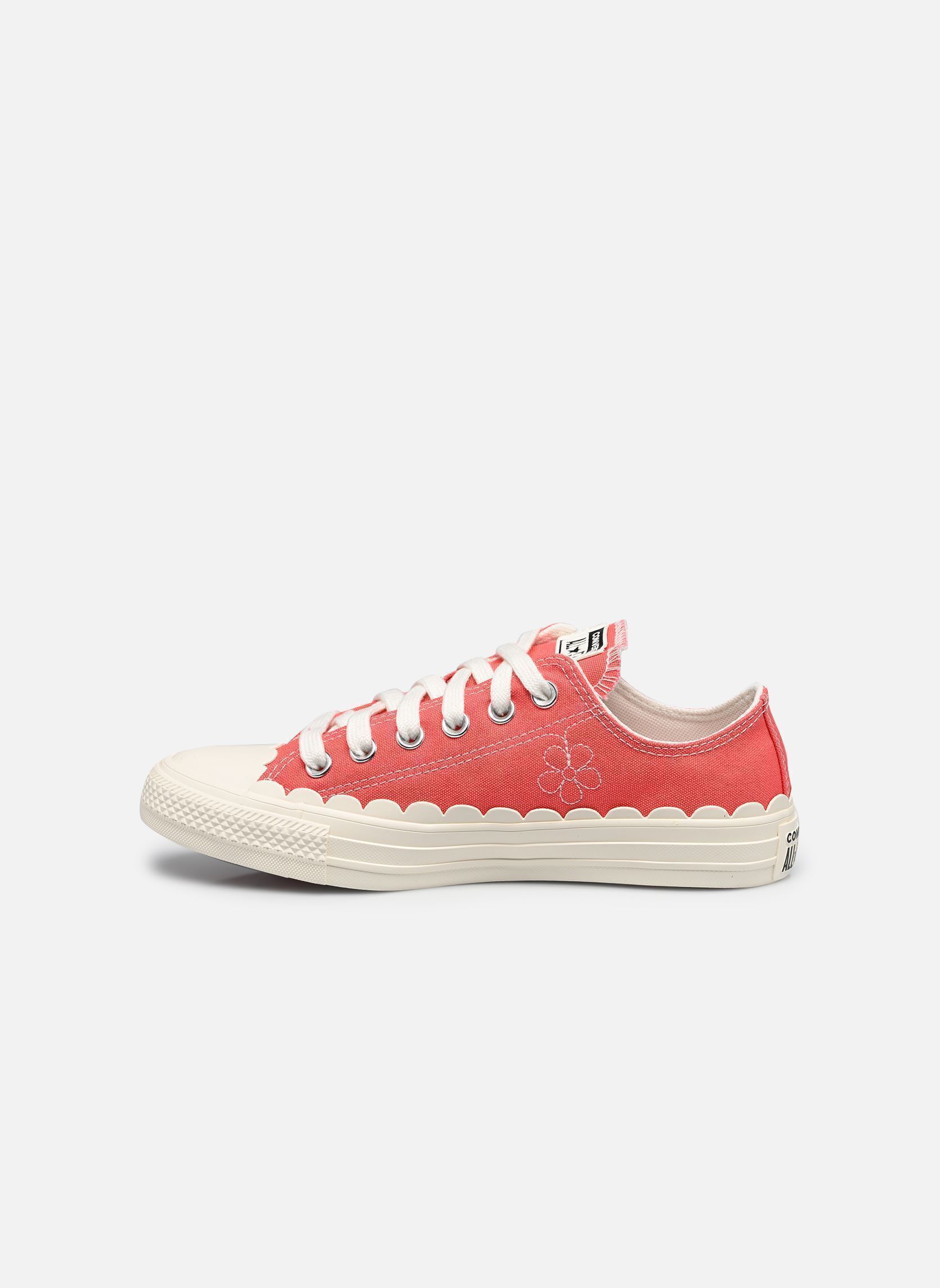 Leinen-Sneaker Chuck Taylor All Star Ox damen rosa Converse Leinen-Sneaker Chuck Taylor All Star Ox damen rosa CHERRY BALM/EGRET/EGRET