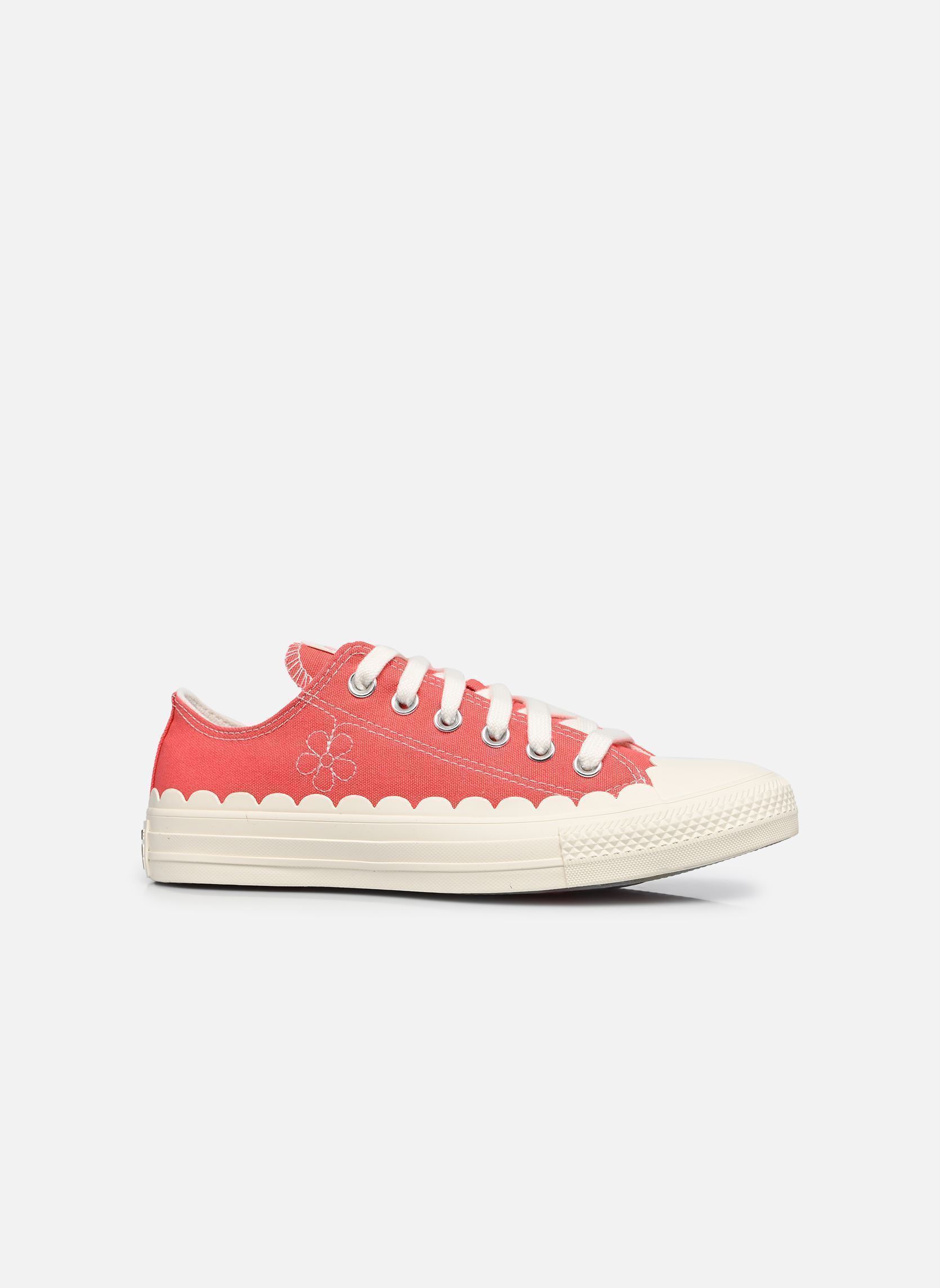 Leinen-Sneaker Chuck Taylor All Star Ox damen rosa Converse Leinen-Sneaker Chuck Taylor All Star Ox damen rosa CHERRY BALM/EGRET/EGRET