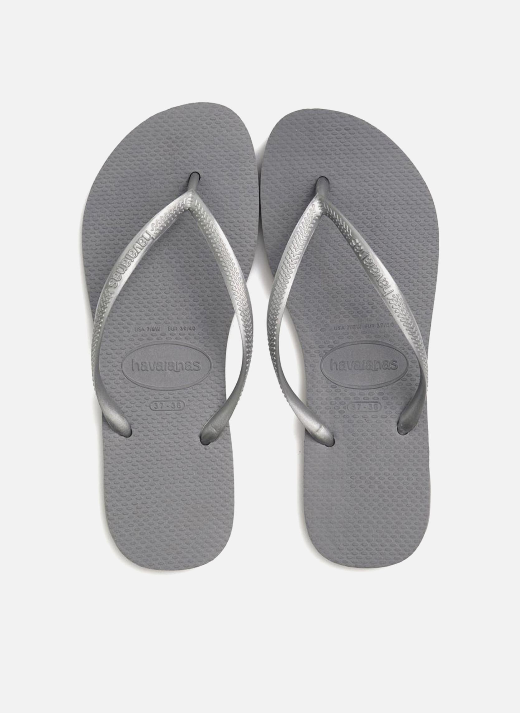 Flip-Flops Slim Metallic F damen silber Havaianas Flip-Flops Slim Metallic F damen silber Steel Grey
