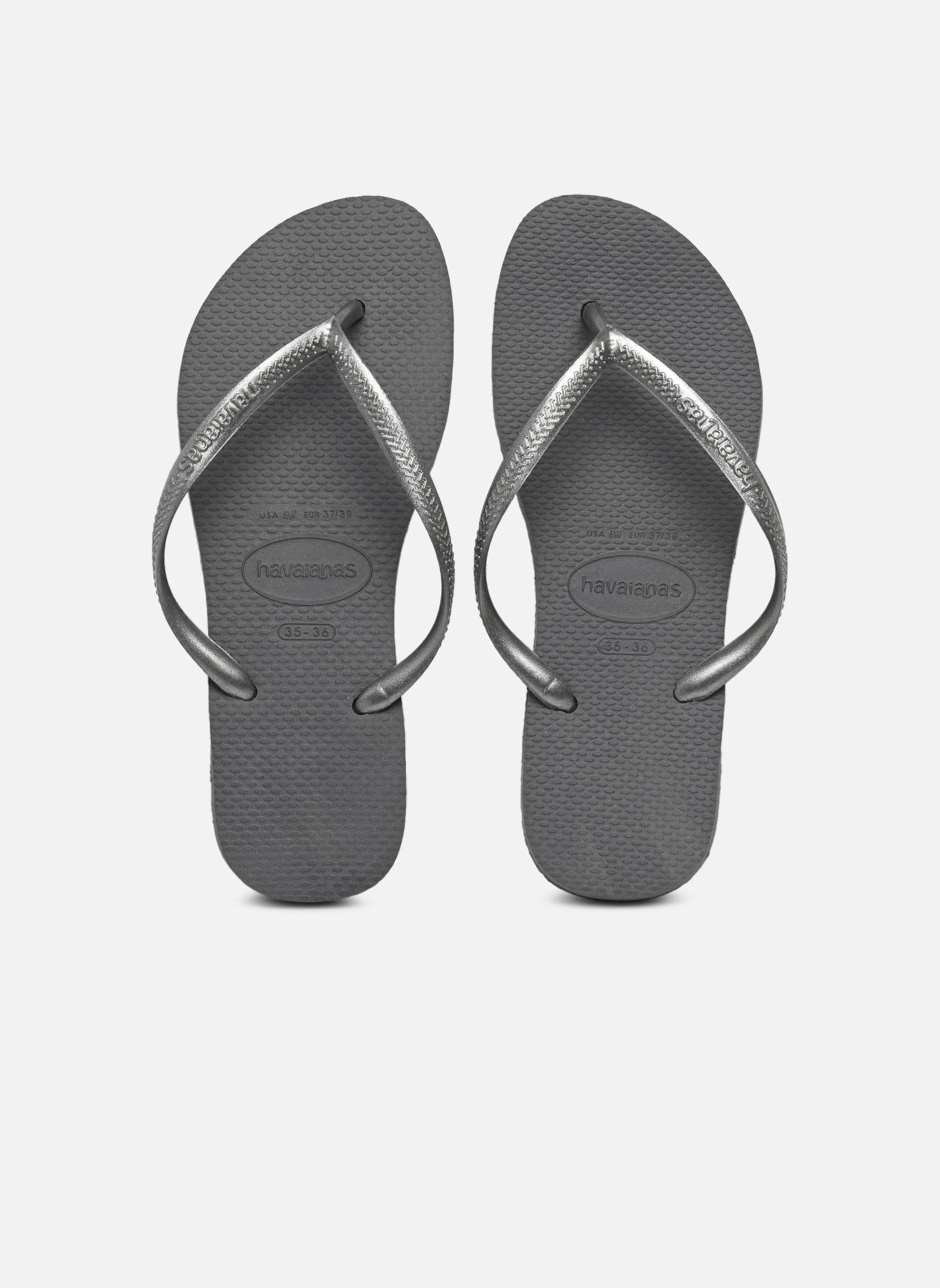 Flip-Flops Slim Metallic F damen silber Havaianas Flip-Flops Slim Metallic F damen silber Steel Grey