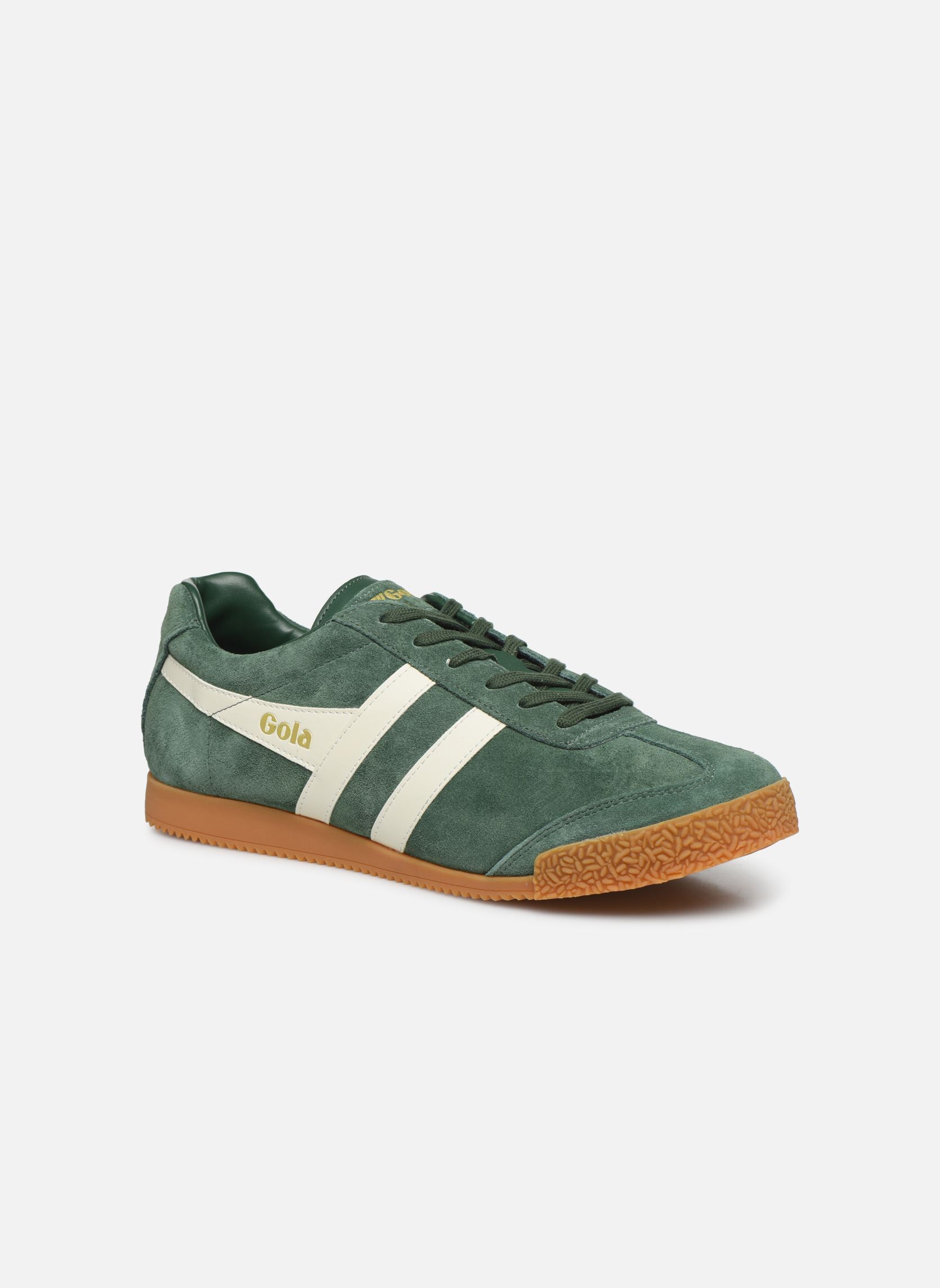 Niedrige Sneaker Harrier Suede herren grün Gola Niedrige Sneaker Harrier Suede herren grün EVERGREENOFF WHITE