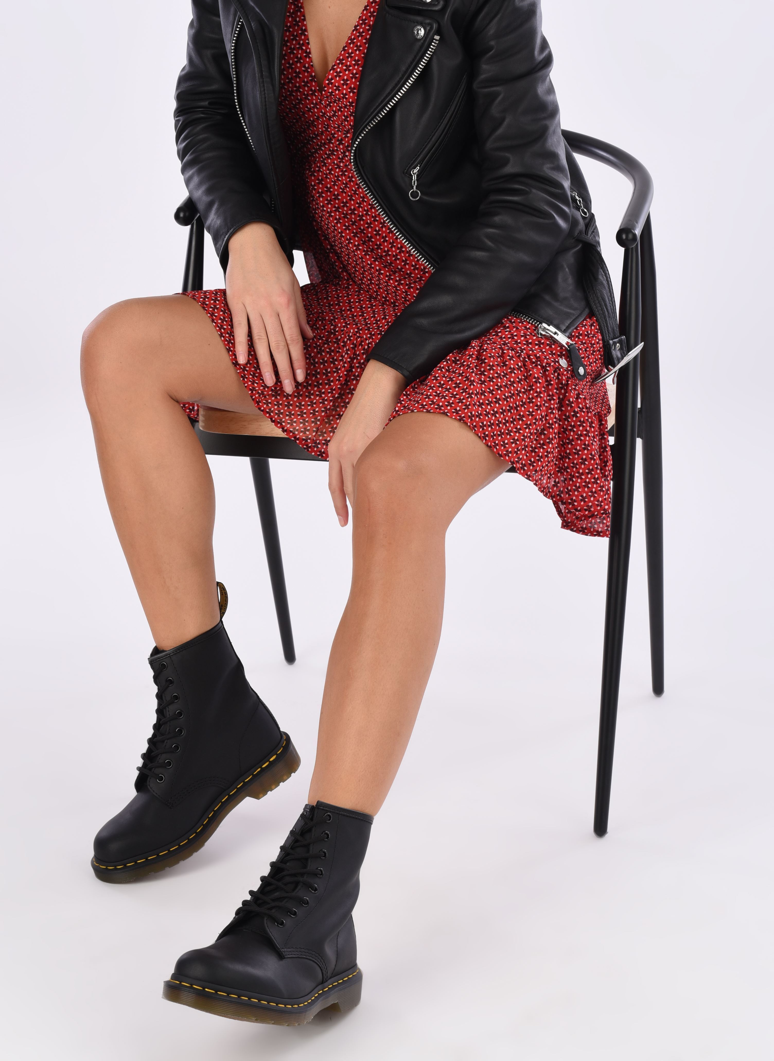 Bottines à lacets 1460 noir Dr. Martens Bottines à lacets 1460 noir BLACK GREASY