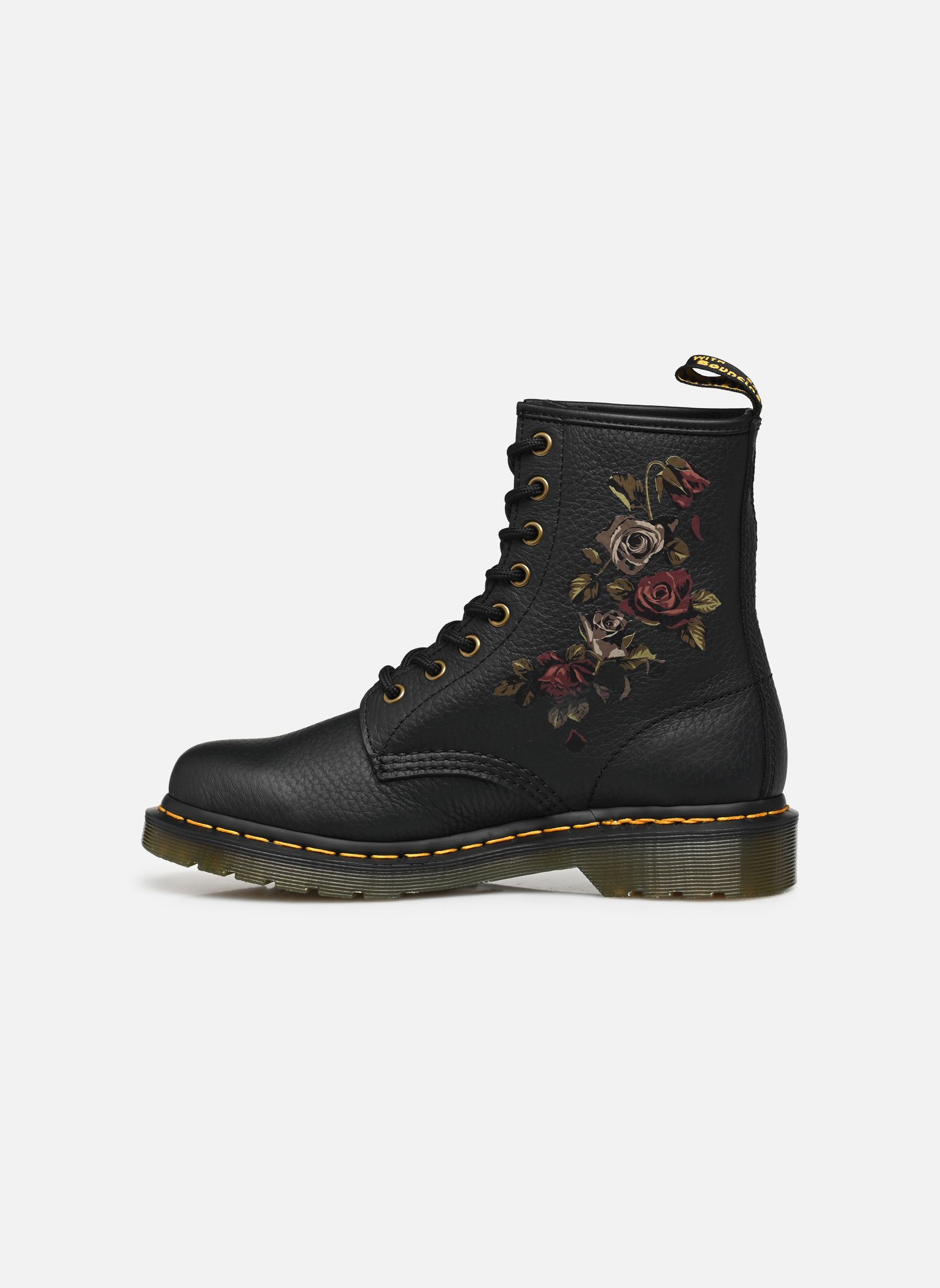 Bottines à lacets 1460 femme noir Dr. Martens Bottines à lacets 1460 femme noir BLACK DECAYED ROSES CLASSIC TU
