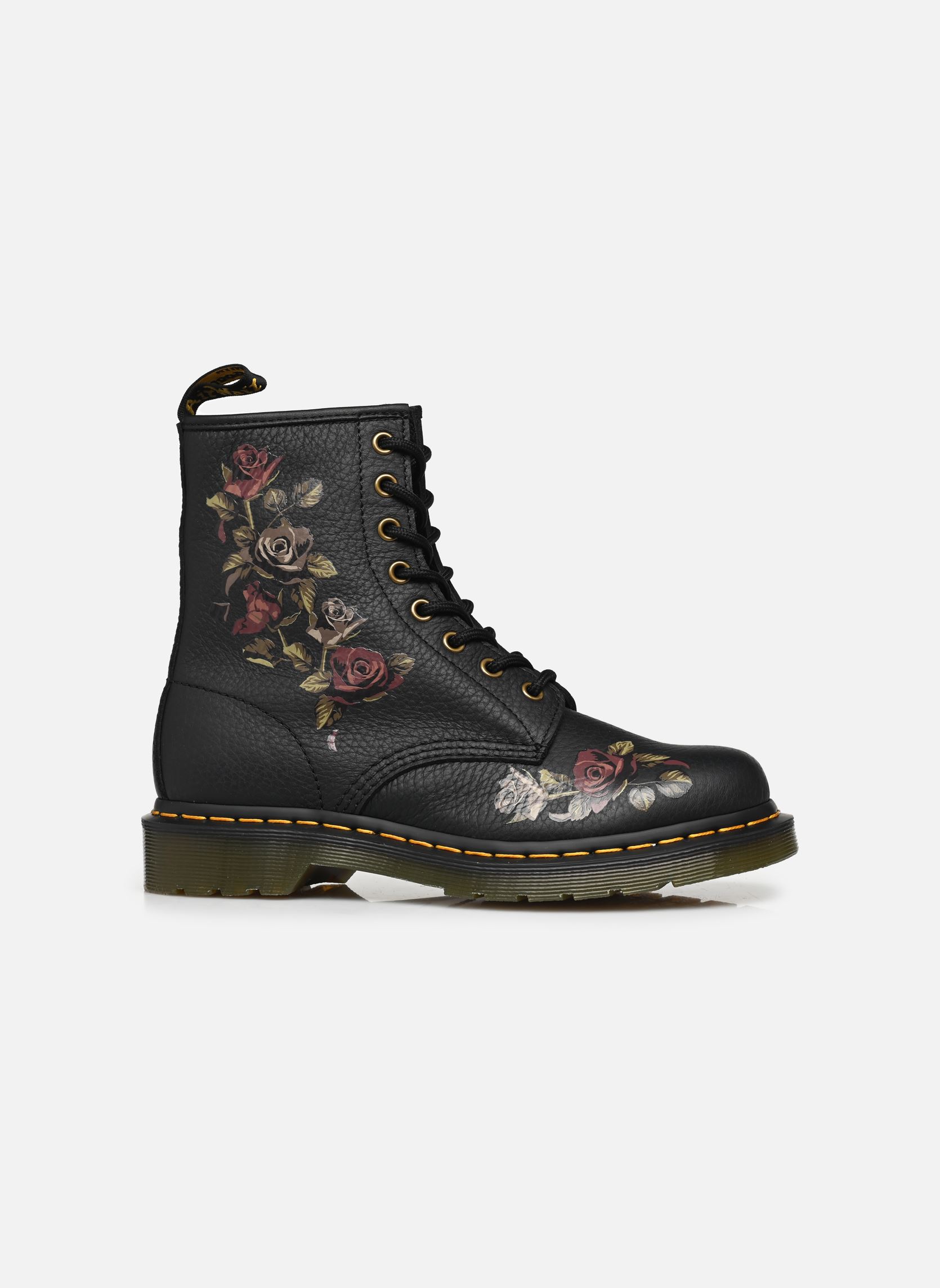 Bottines à lacets 1460 femme noir Dr. Martens Bottines à lacets 1460 femme noir BLACK DECAYED ROSES CLASSIC TU
