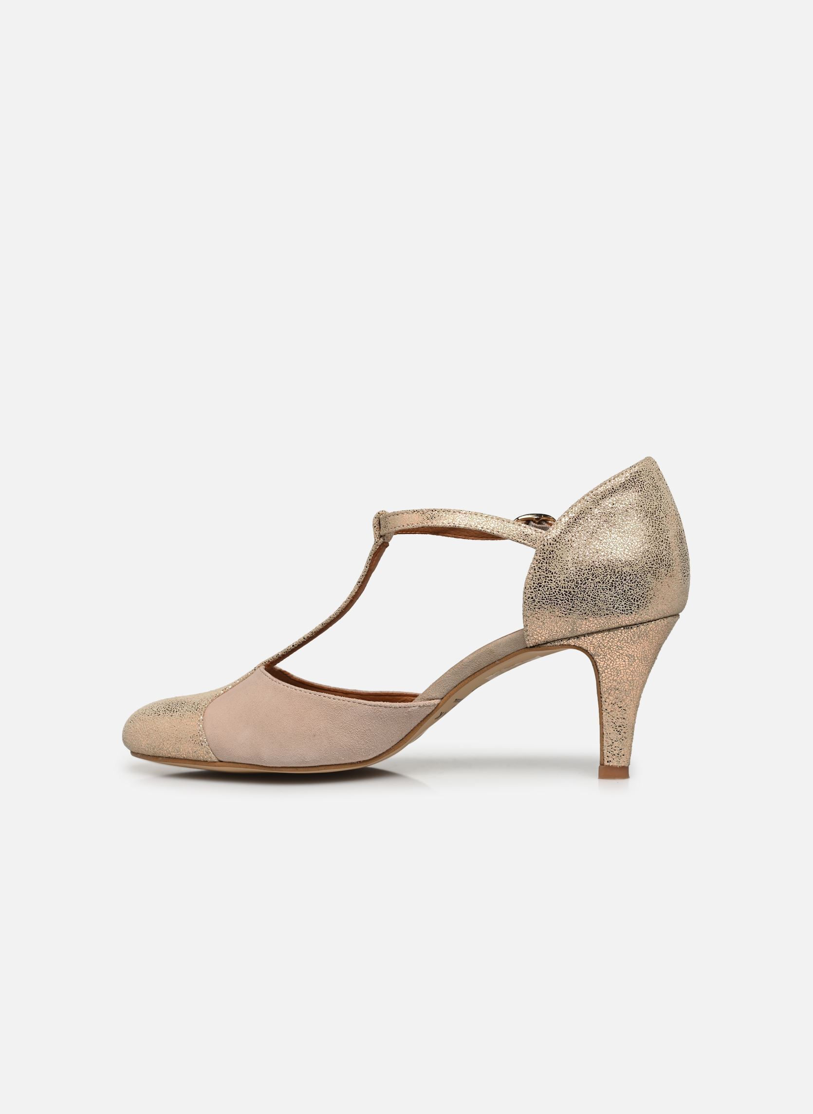 Pumps Lina 10714 dames goud en brons Jonak Pumps Lina 10714 dames goud en brons Velours laminé Cuivre/Rose New