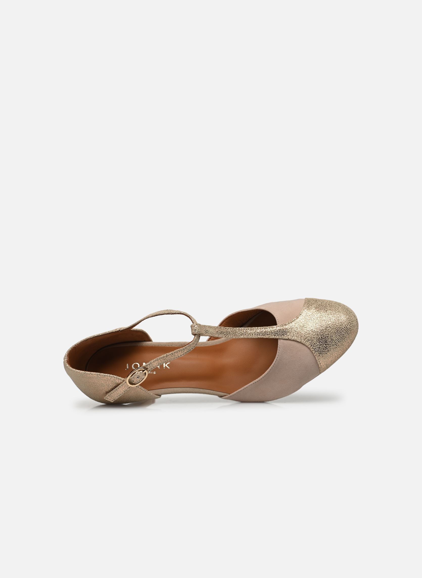 Pumps Lina 10714 dames goud en brons Jonak Pumps Lina 10714 dames goud en brons Velours laminé Cuivre/Rose New