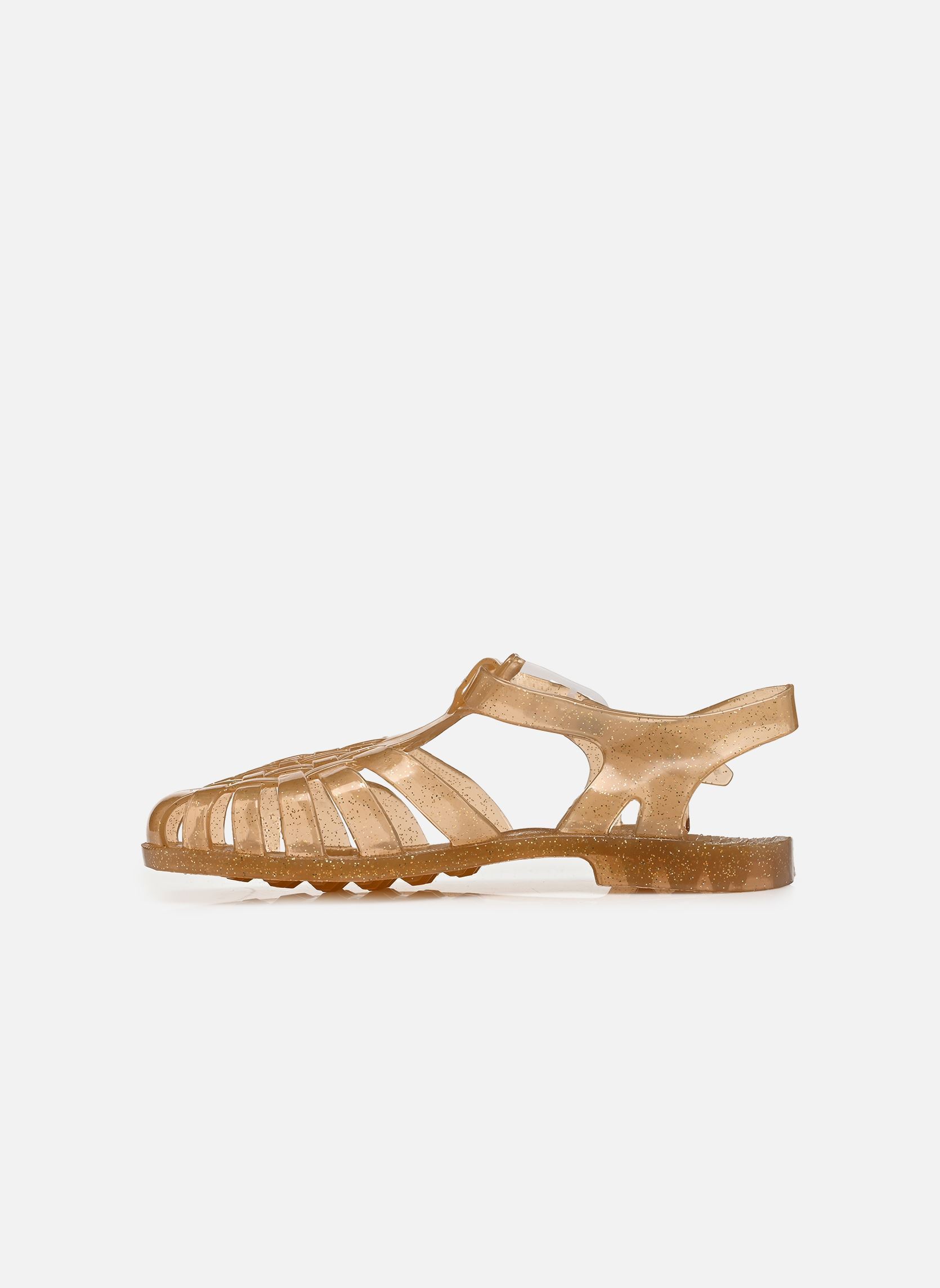 Sandales de plage Sun W femme or et bronze Méduse Sandales de plage Sun W femme or et bronze Crepe Paillete