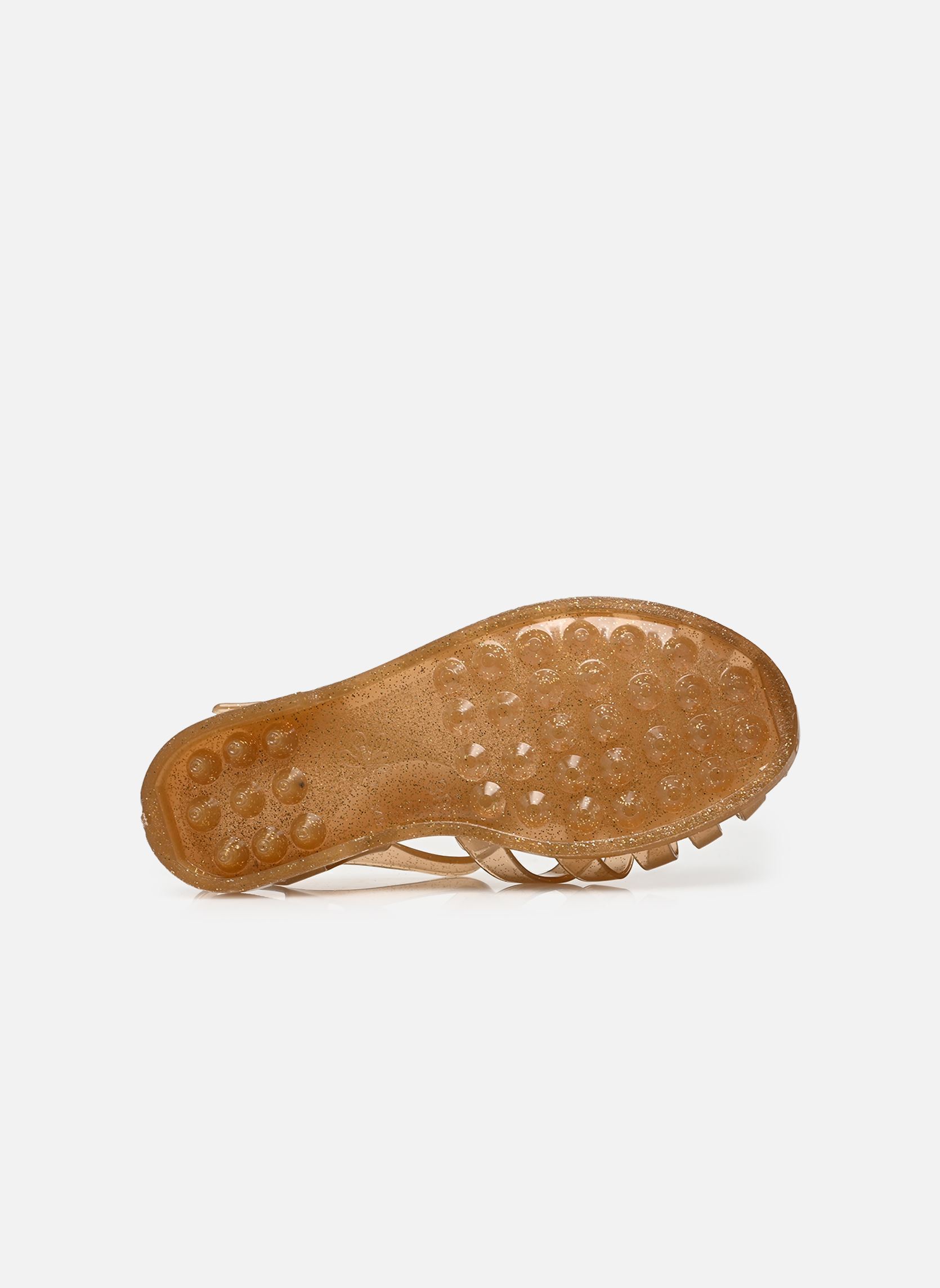 Sandales de plage Sun W femme or et bronze Méduse Sandales de plage Sun W femme or et bronze Crepe Paillete