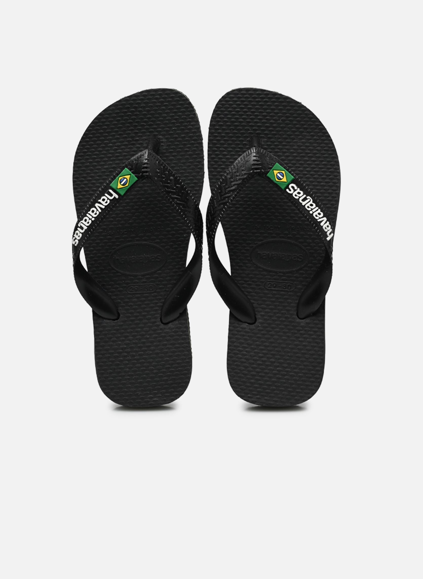 Tongs Brasil Logo E noir Havaianas Tongs Brasil Logo E noir BLACK/BLACK