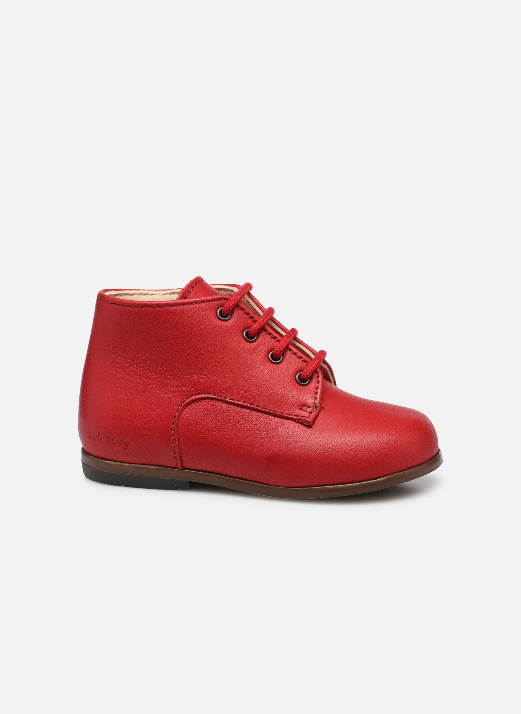 Bottillons Damart En Cuir Rouge - Fermeture Scratch - Talon 3 Cm - Taille 38 - Neuf Avec Emballage