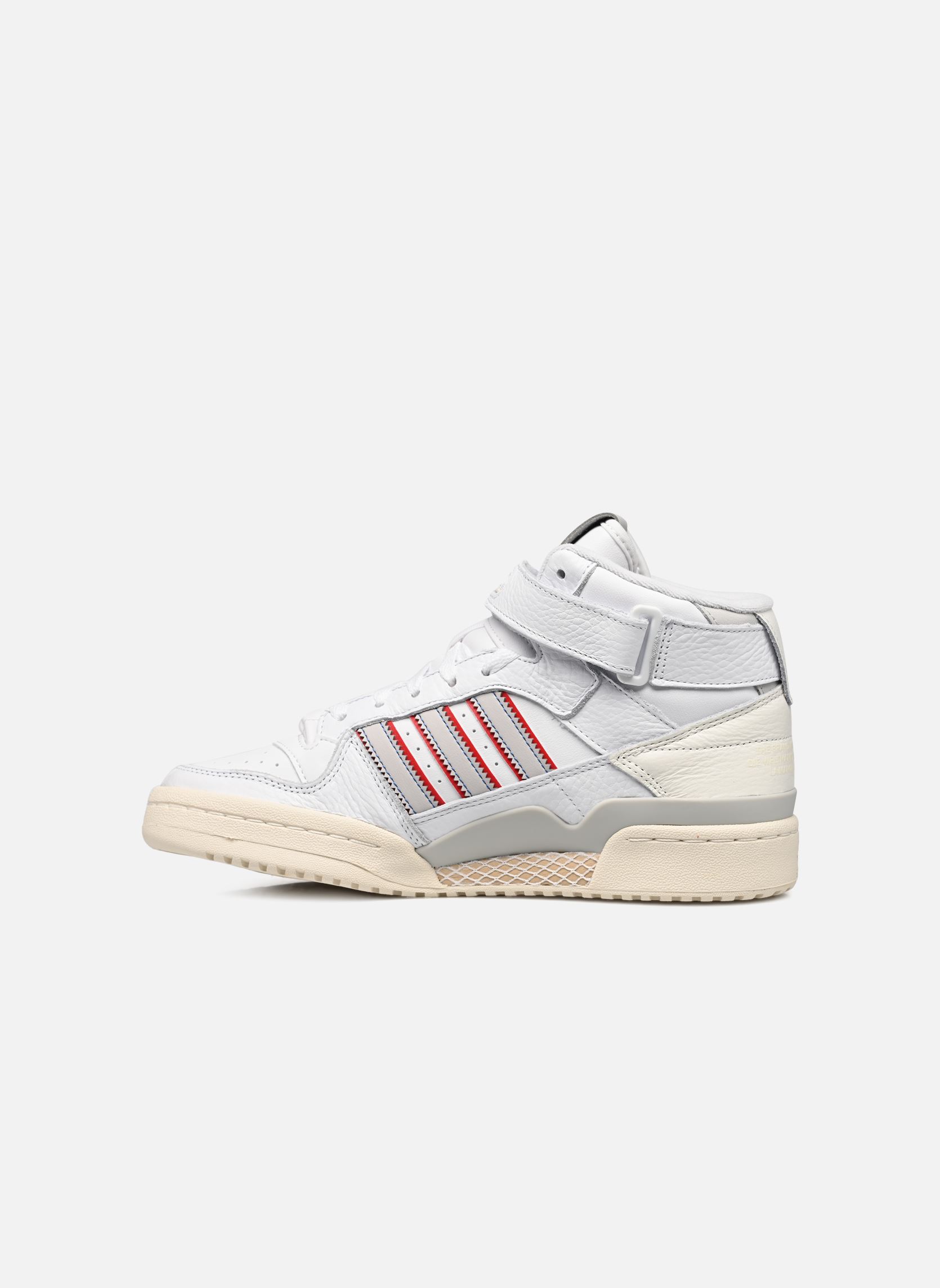 Baskets basses Forum mid homme blanc adidas originals Baskets basses Forum mid homme blanc FTWWHT/GREONE/BLUE