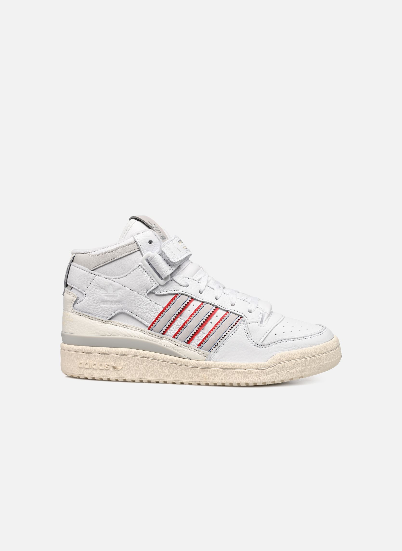 Baskets basses Forum mid homme blanc adidas originals Baskets basses Forum mid homme blanc FTWWHT/GREONE/BLUE