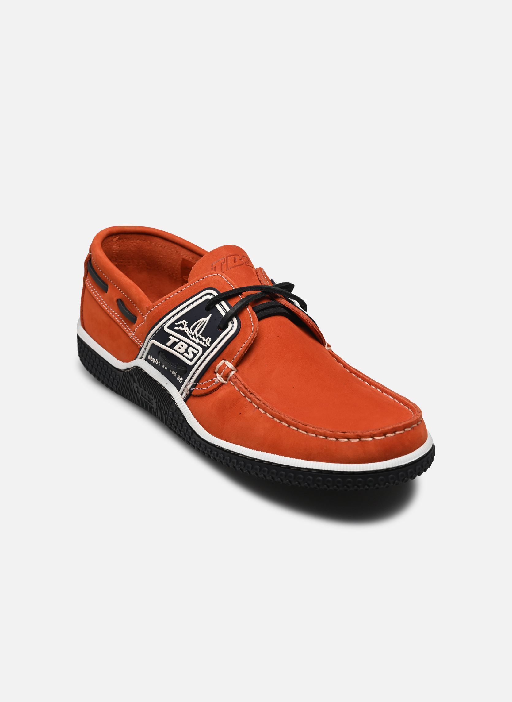 Chaussures bateaux Globek homme orange TBS Chaussures bateaux Globek homme orange ORANGE + NAVY