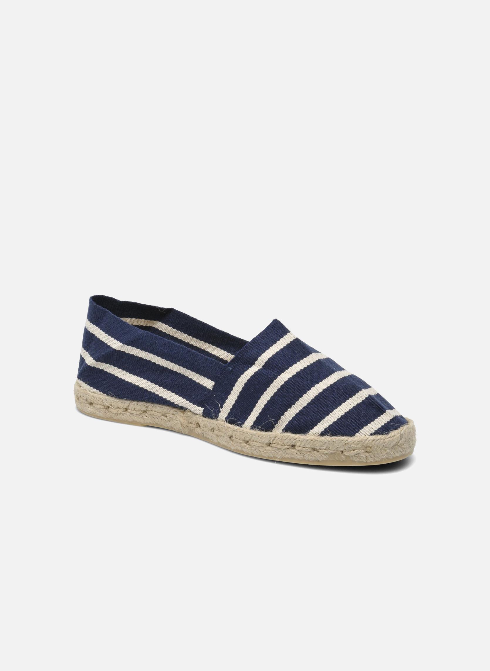 Espadrilles plates Sabline Rayure F femme bleu La maison de l'espadrille Espadrilles plates Sabline Rayure F femme bleu MARIN