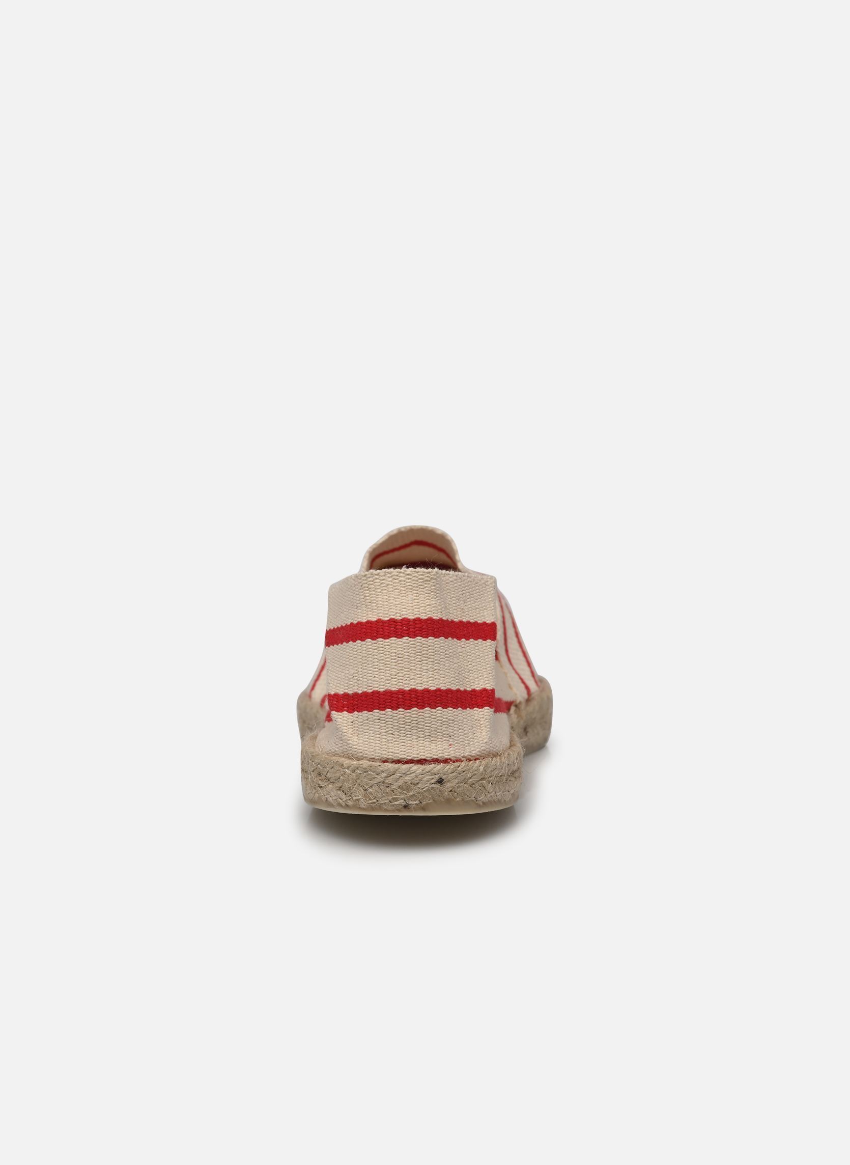 Platte espadrilles Sabline Rayure F dames wit La maison de l'espadrille Platte espadrilles Sabline Rayure F dames wit F ECRU ROUGE