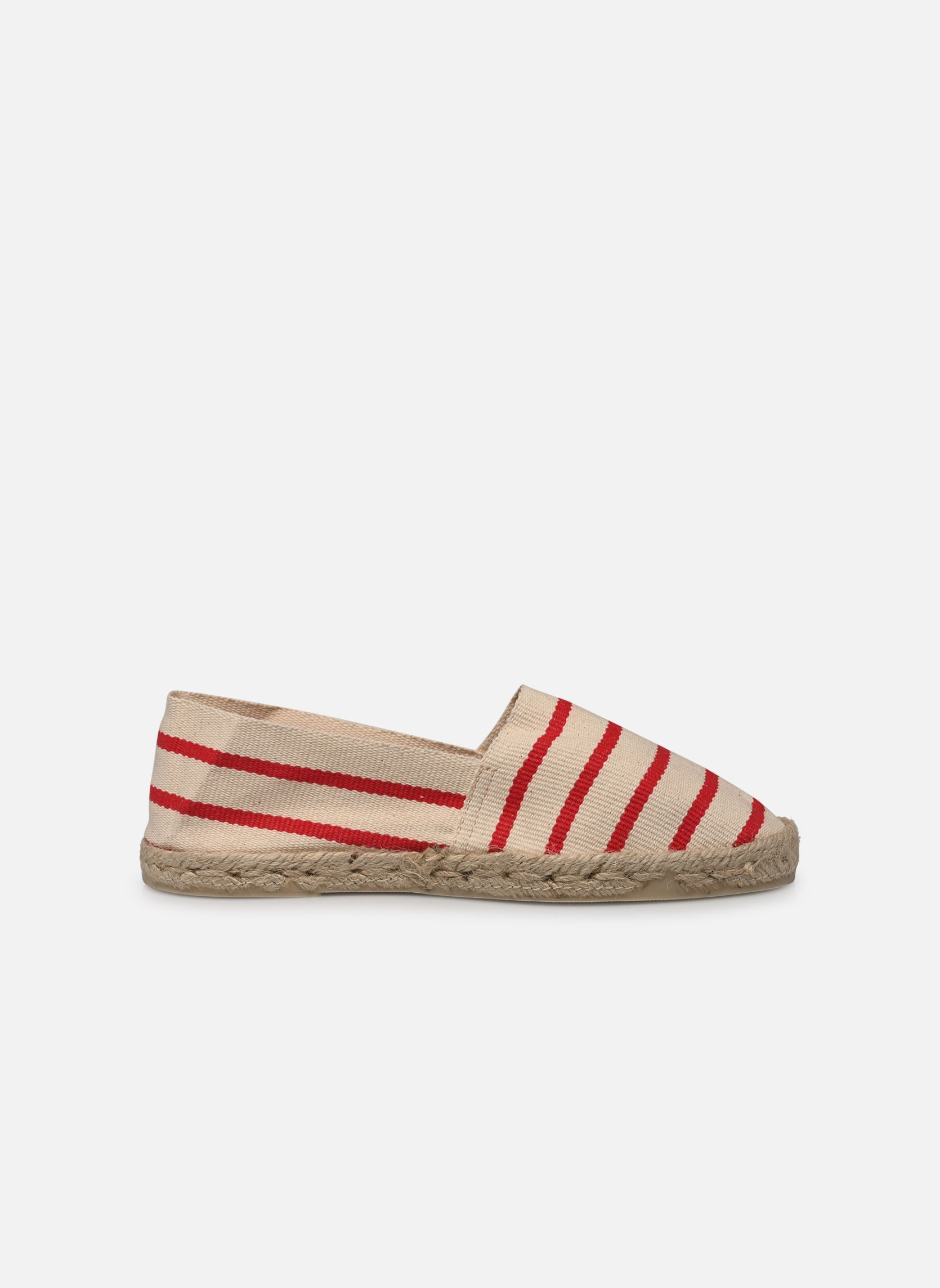 Platte espadrilles Sabline Rayure F dames wit La maison de l'espadrille Platte espadrilles Sabline Rayure F dames wit F ECRU ROUGE
