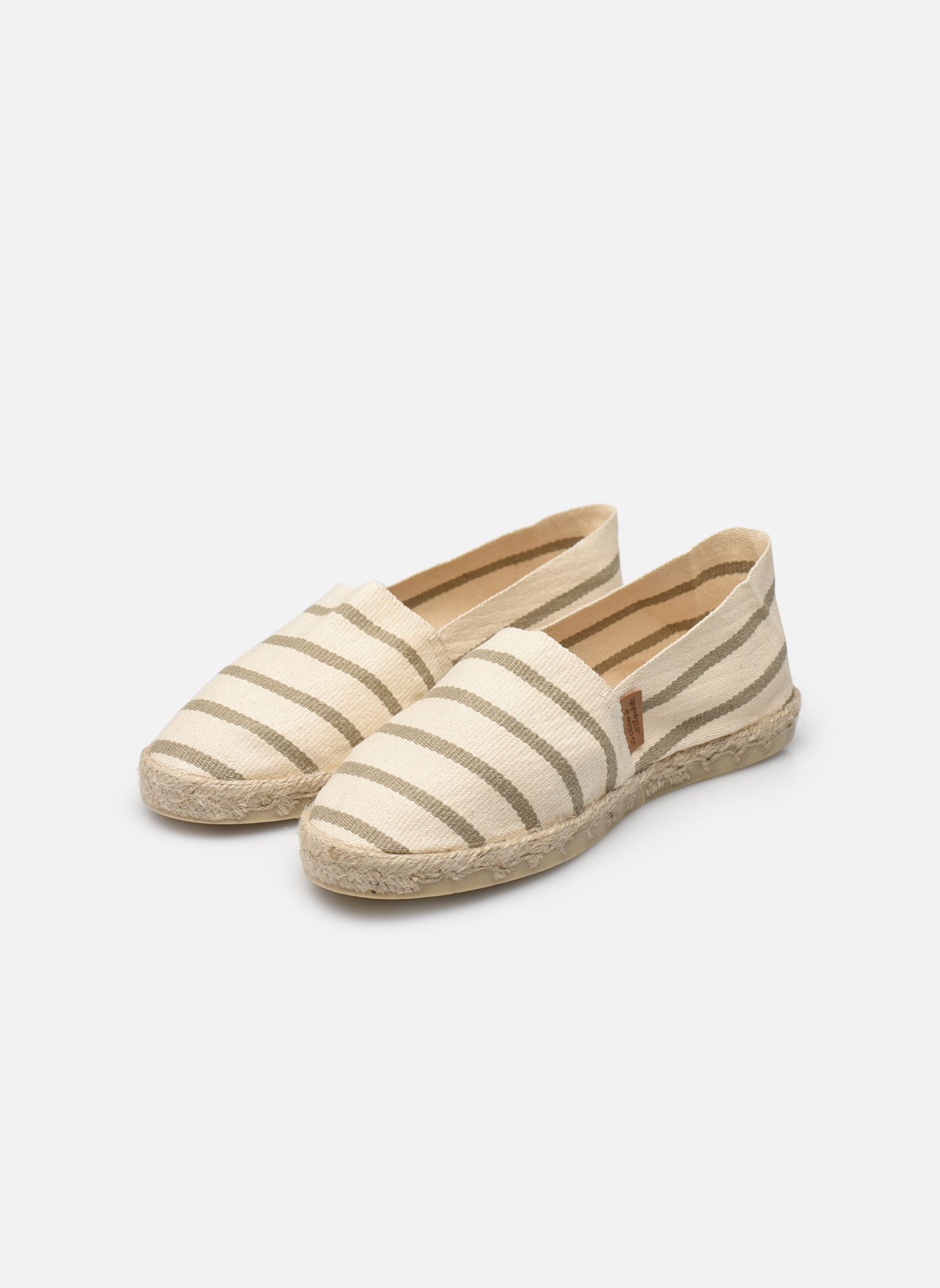 Espadrilles plates Sabline Rayure F femme beige La maison de l'espadrille Espadrilles plates Sabline Rayure F femme beige ECRU LIN