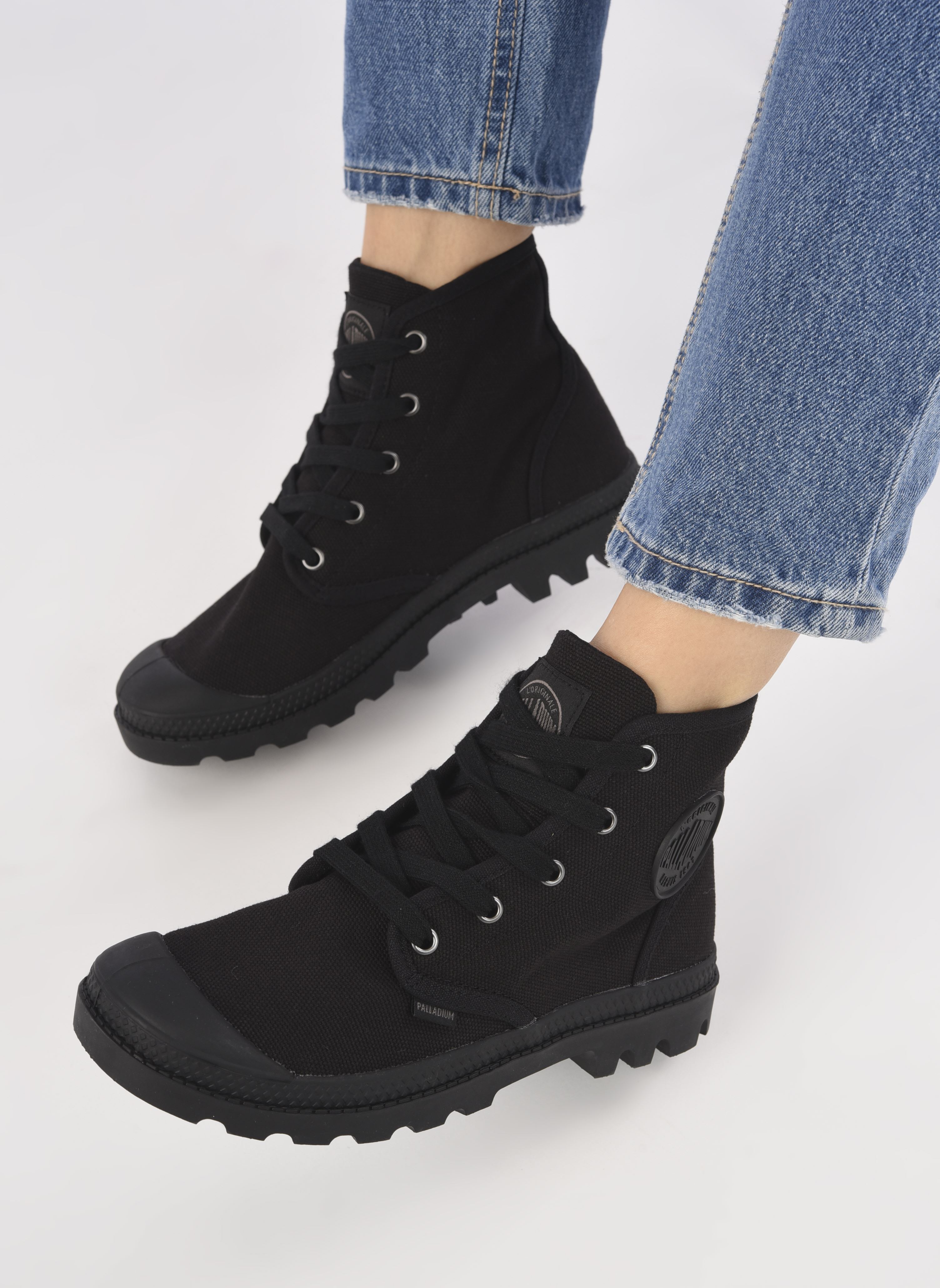 Bottines à lacets Pampa hi w femme noir Palladium Bottines à lacets Pampa hi w femme noir BLACK 1
