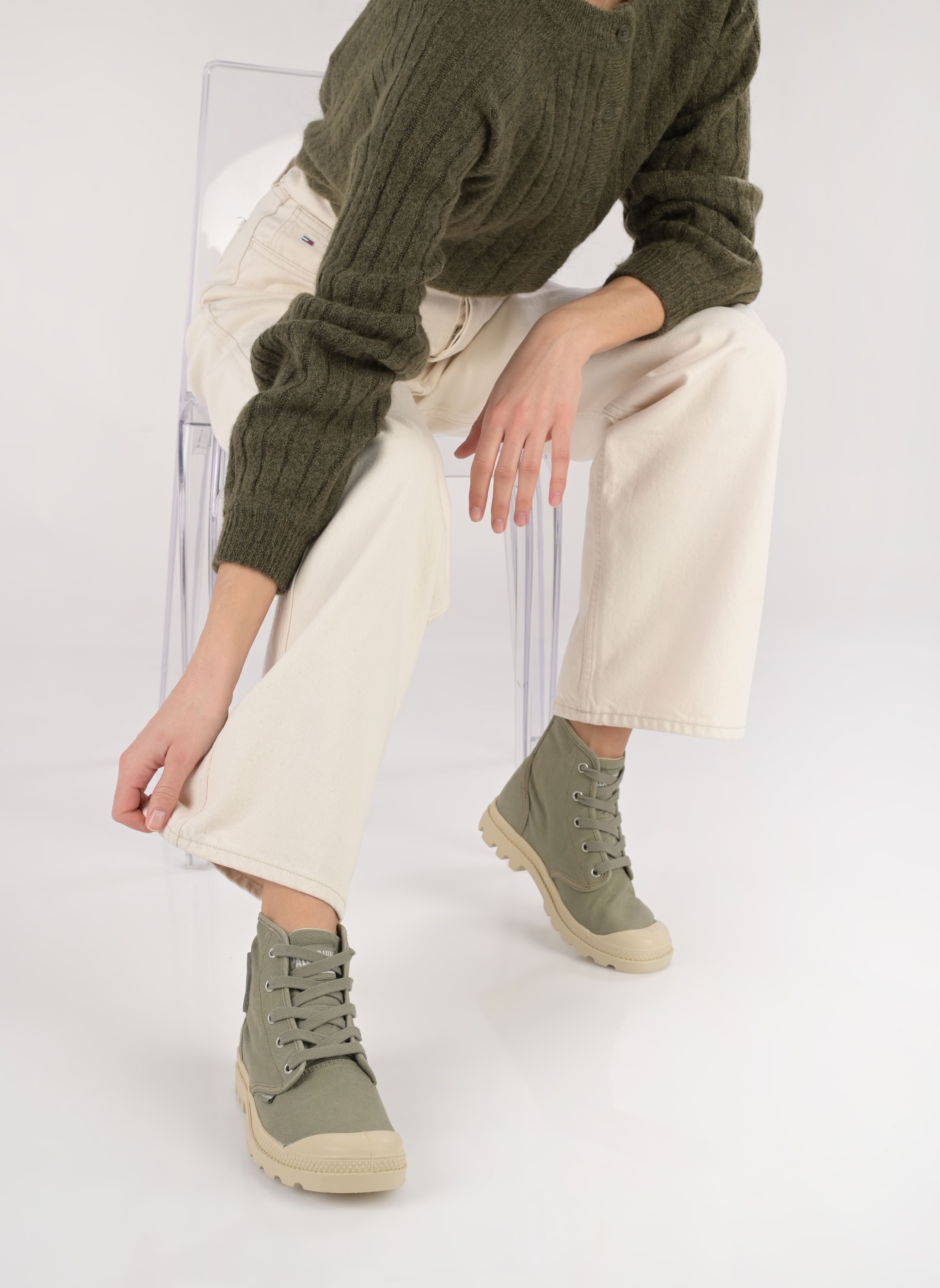 Veterlaarsjes Pampa hi w dames groen Palladium Veterlaarsjes Pampa hi w dames groen VETIVER