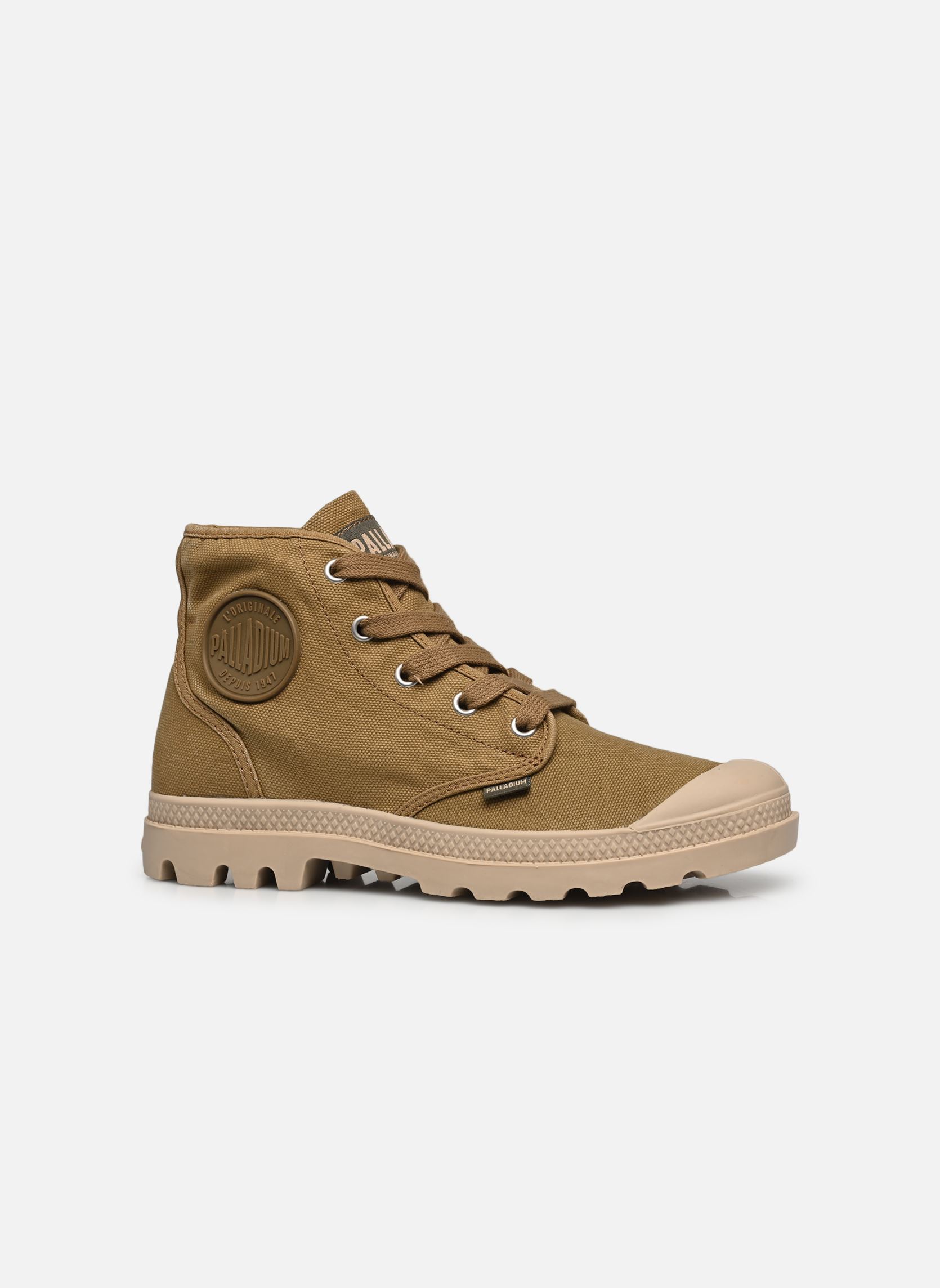 Bottines à lacets Pampa hi w femme beige Palladium Bottines à lacets Pampa hi w femme beige OLIVE/WARMSAND