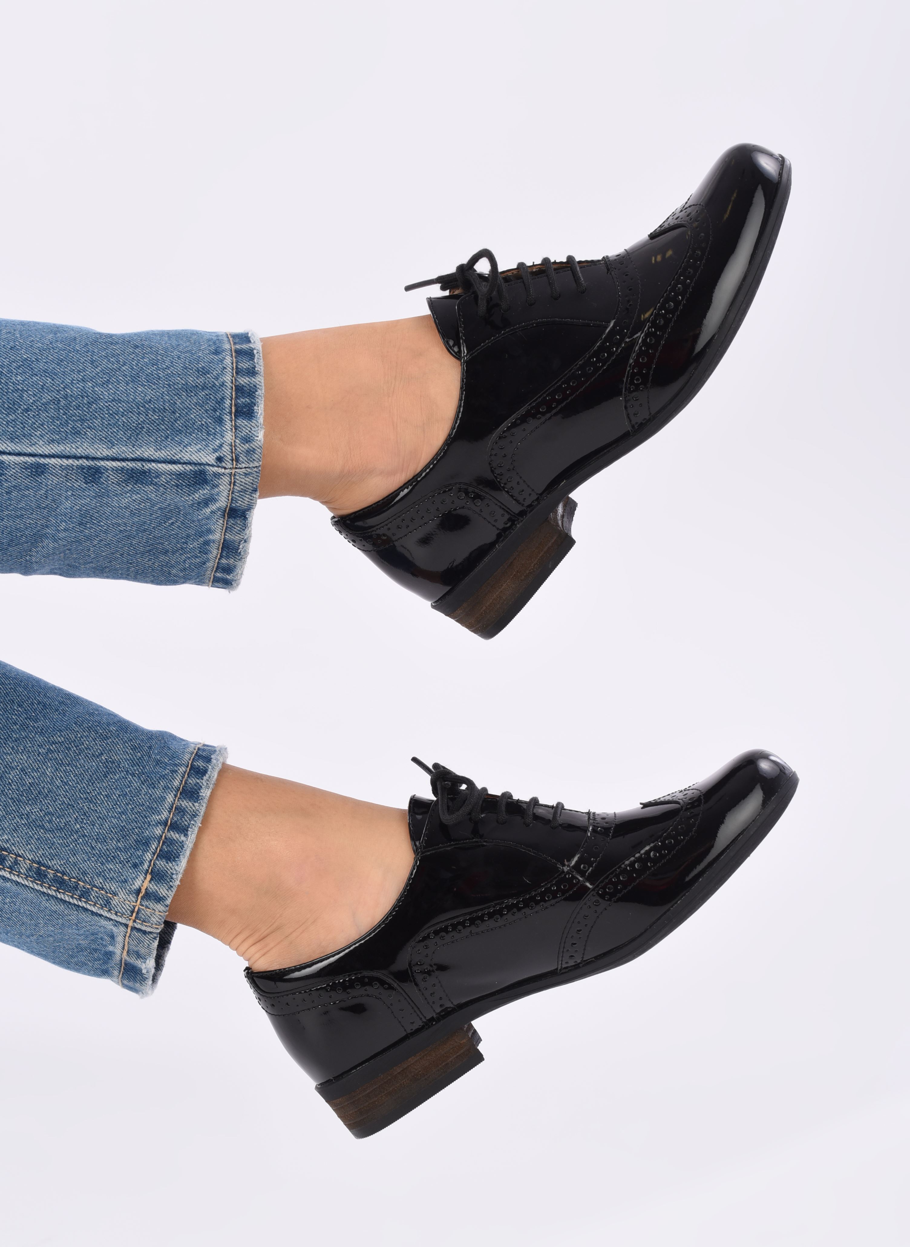 Richelieu Hamble Oak donna nero Clarks Richelieu Hamble Oak donna nero BLACK PAT