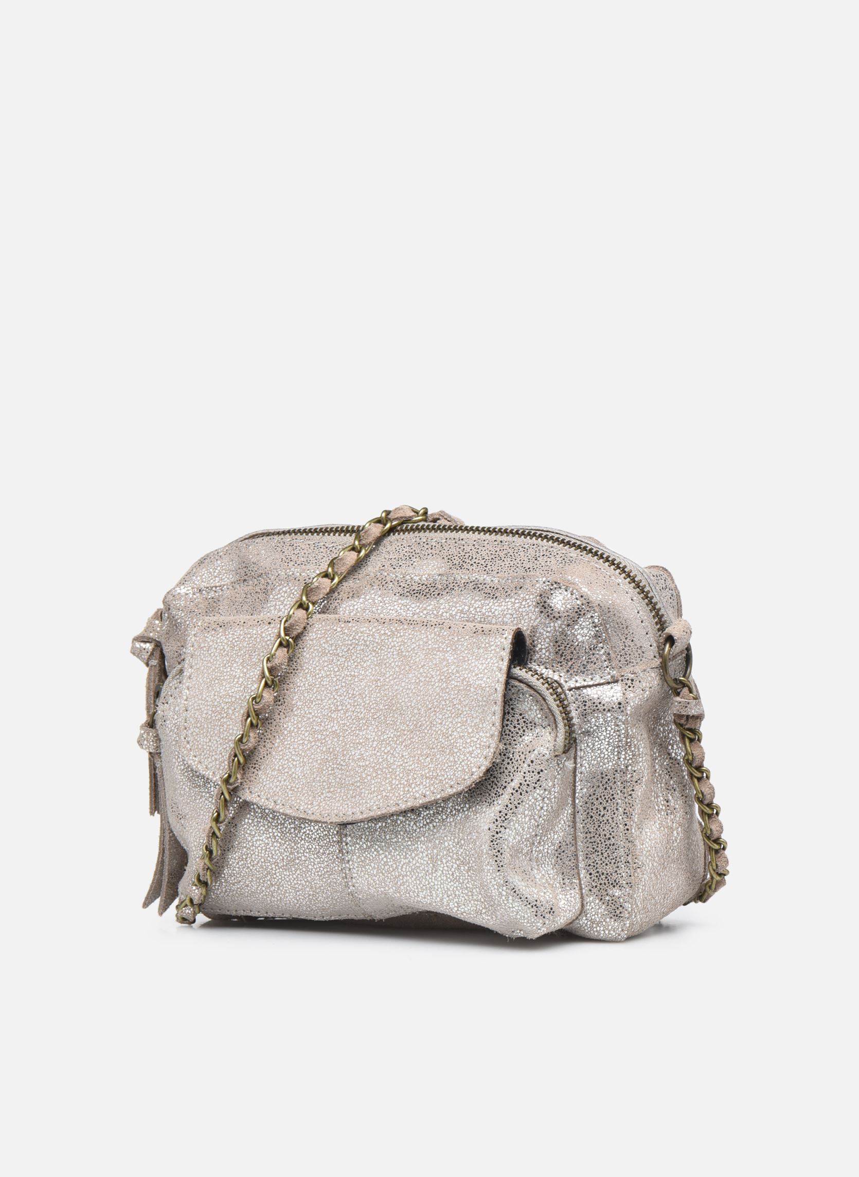 Borse a tracolla Naina Leather Crossover donna argento Pieces Borse a tracolla Naina Leather Crossover donna argento SILVER SNOW