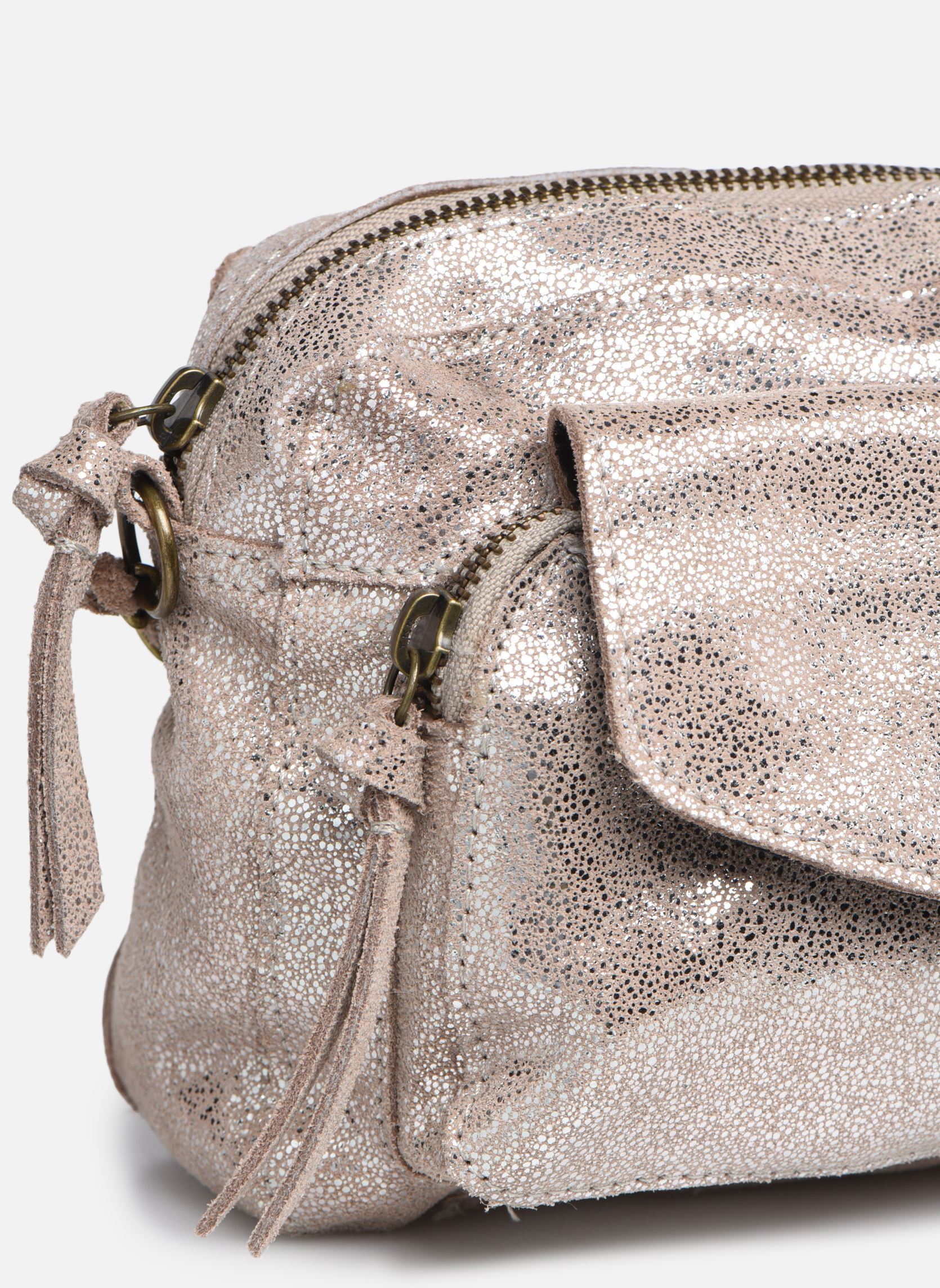 Borse a tracolla Naina Leather Crossover donna argento Pieces Borse a tracolla Naina Leather Crossover donna argento SILVER SNOW