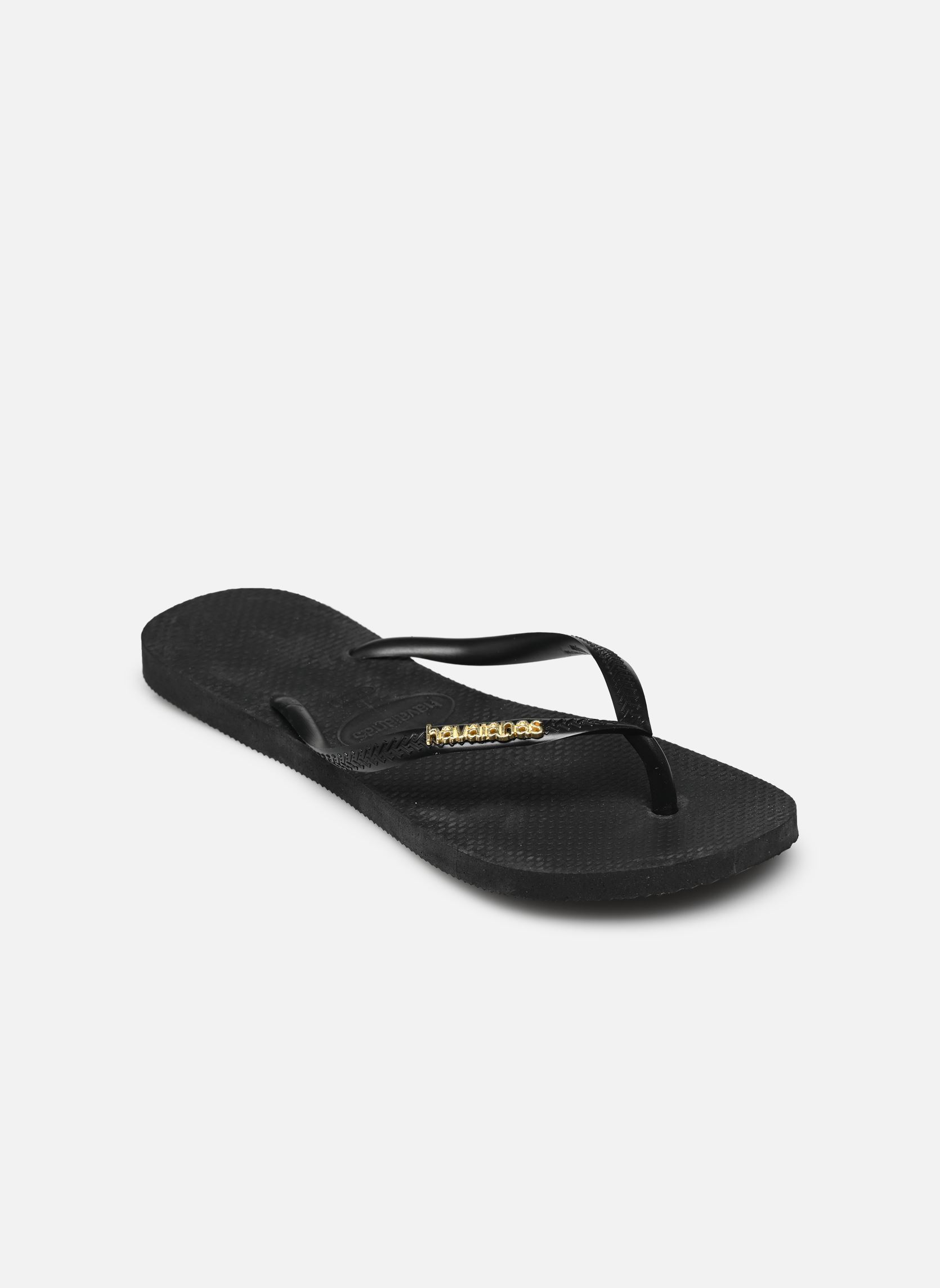 Slippers Slim Logo Metallic dames zwart Havaianas Slippers Slim Logo Metallic dames zwart BLACK/GOLD
