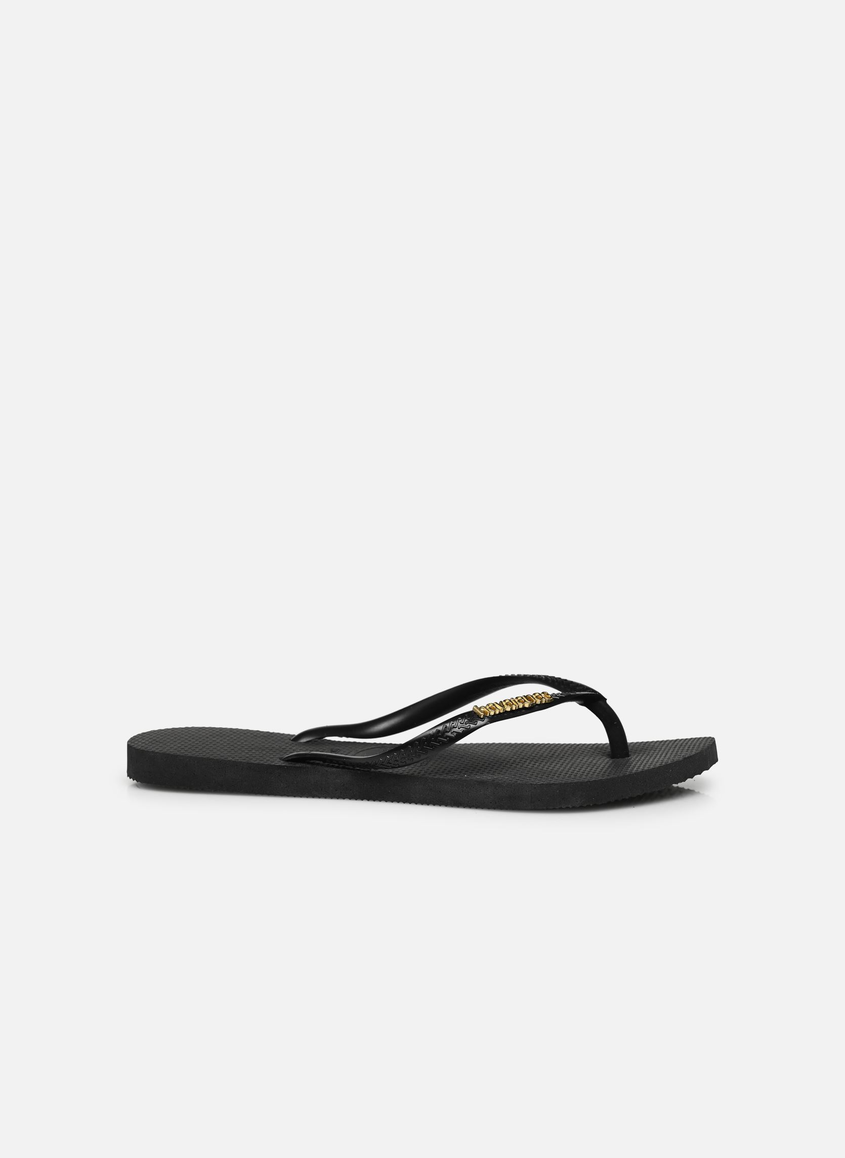 Slippers Slim Logo Metallic dames zwart Havaianas Slippers Slim Logo Metallic dames zwart BLACK/GOLD