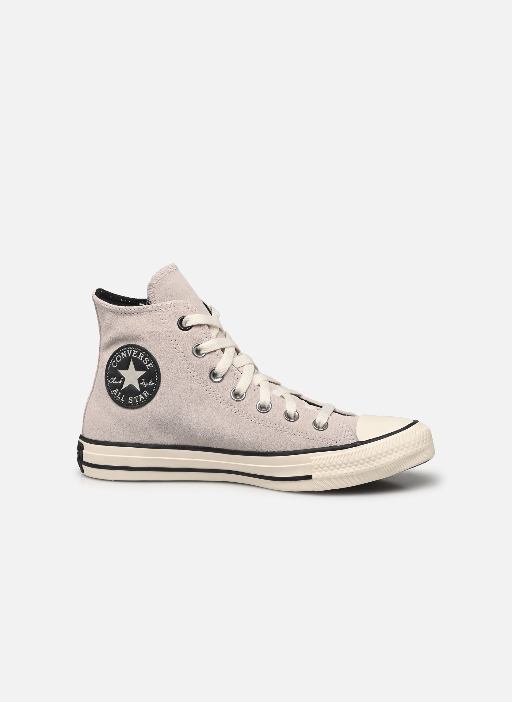 Baskets Chuck Taylor All Star Leather Hi femme gris Converse Baskets Chuck Taylor All Star Leather Hi femme gris PALE PUTTY/BLACK/EGRET
