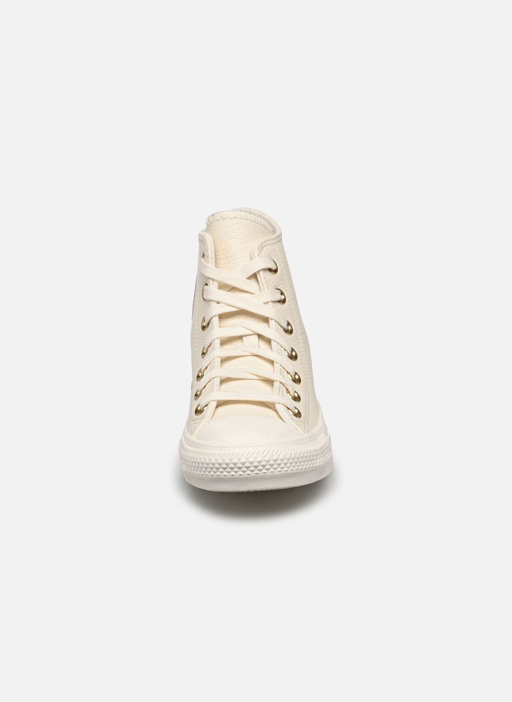 Baskets Chuck Taylor All Star Leather Hi femme blanc Converse Baskets Chuck Taylor All Star Leather Hi femme blanc EGRET/EGRET/GOLD