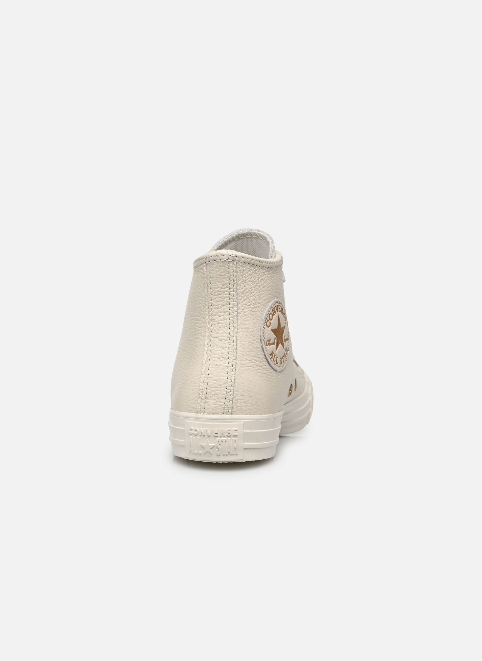 Baskets Chuck Taylor All Star Leather Hi femme blanc Converse Baskets Chuck Taylor All Star Leather Hi femme blanc EGRET/EGRET/GOLD