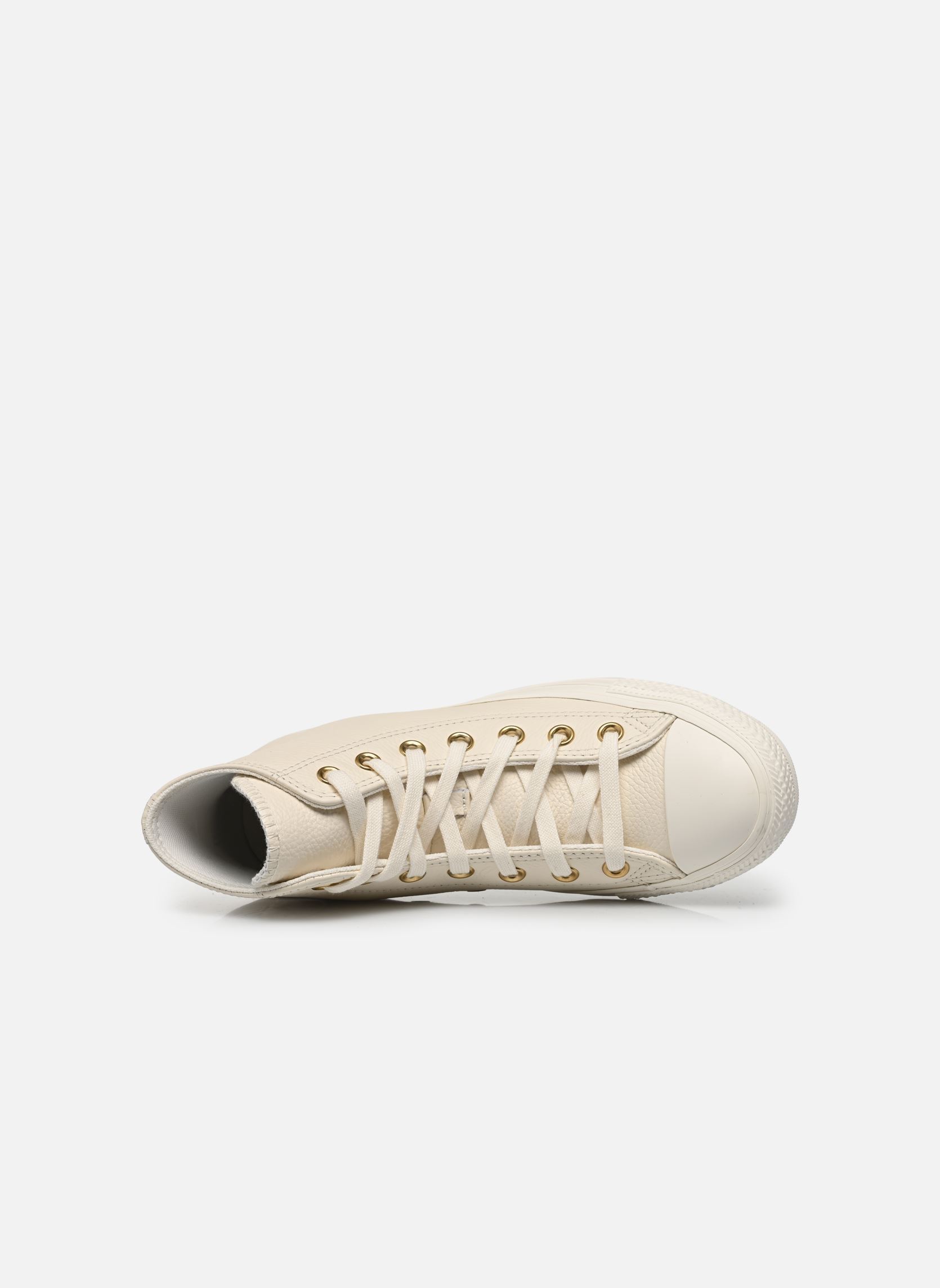 Baskets Chuck Taylor All Star Leather Hi femme blanc Converse Baskets Chuck Taylor All Star Leather Hi femme blanc EGRET/EGRET/GOLD