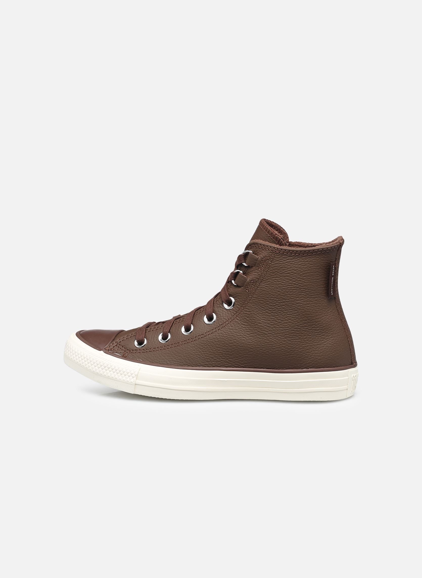 Baskets Chuck Taylor All Star Leather Hi femme marron Converse Baskets Chuck Taylor All Star Leather Hi femme marron FUDGED/EGRET