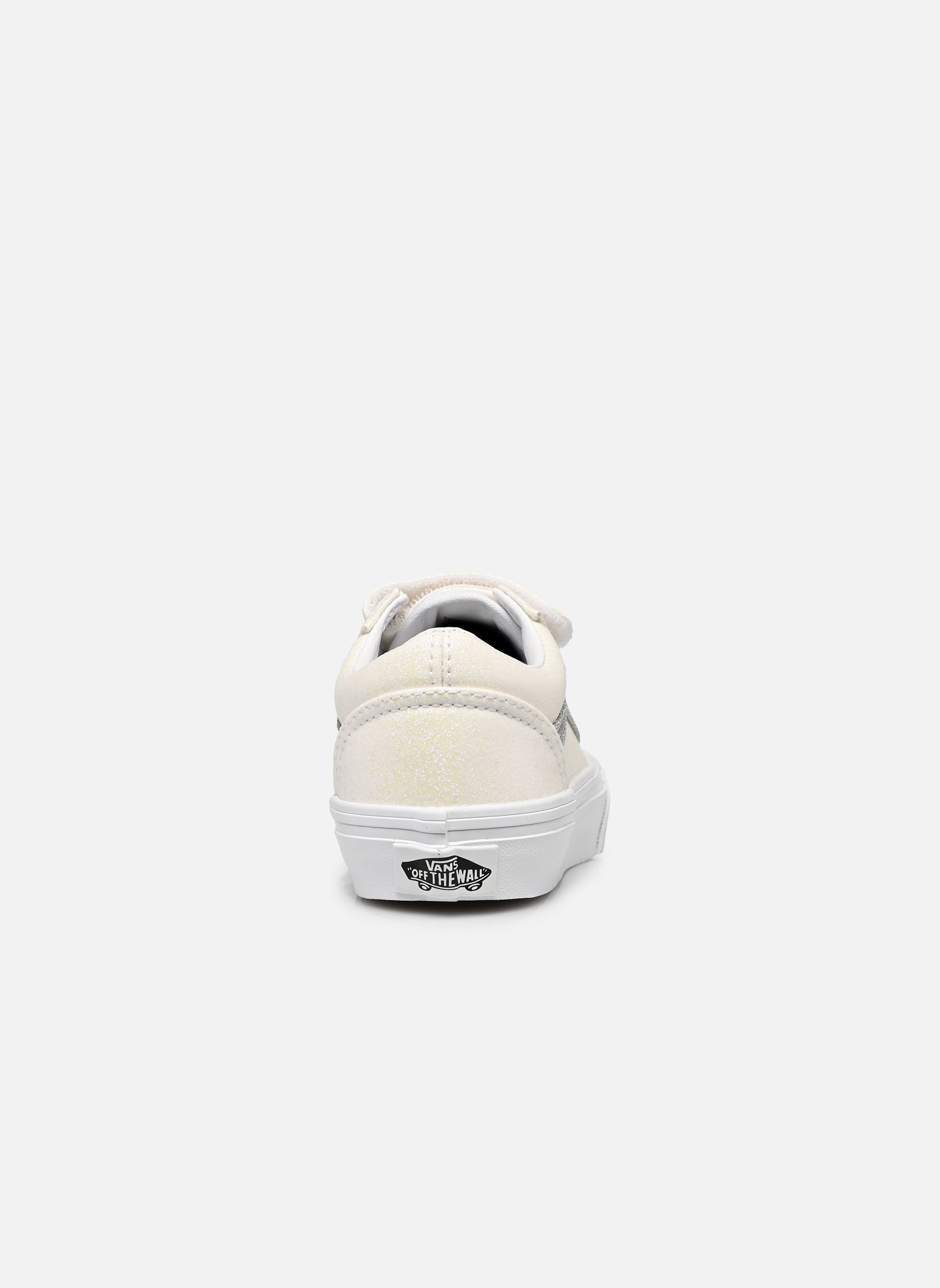 Niedrige Sneaker Old Skool v mädchen weiß Vans Niedrige Sneaker Old Skool v mädchen weiß GLITTER WHITE/SILVER
