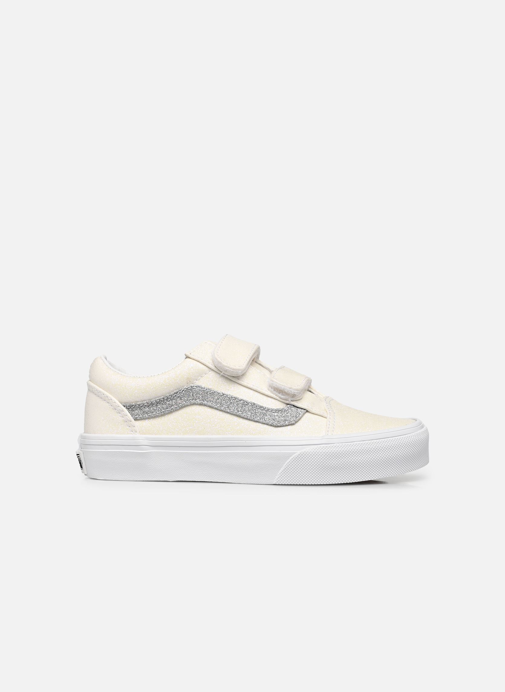 Niedrige Sneaker Old Skool v mädchen weiß Vans Niedrige Sneaker Old Skool v mädchen weiß GLITTER WHITE/SILVER
