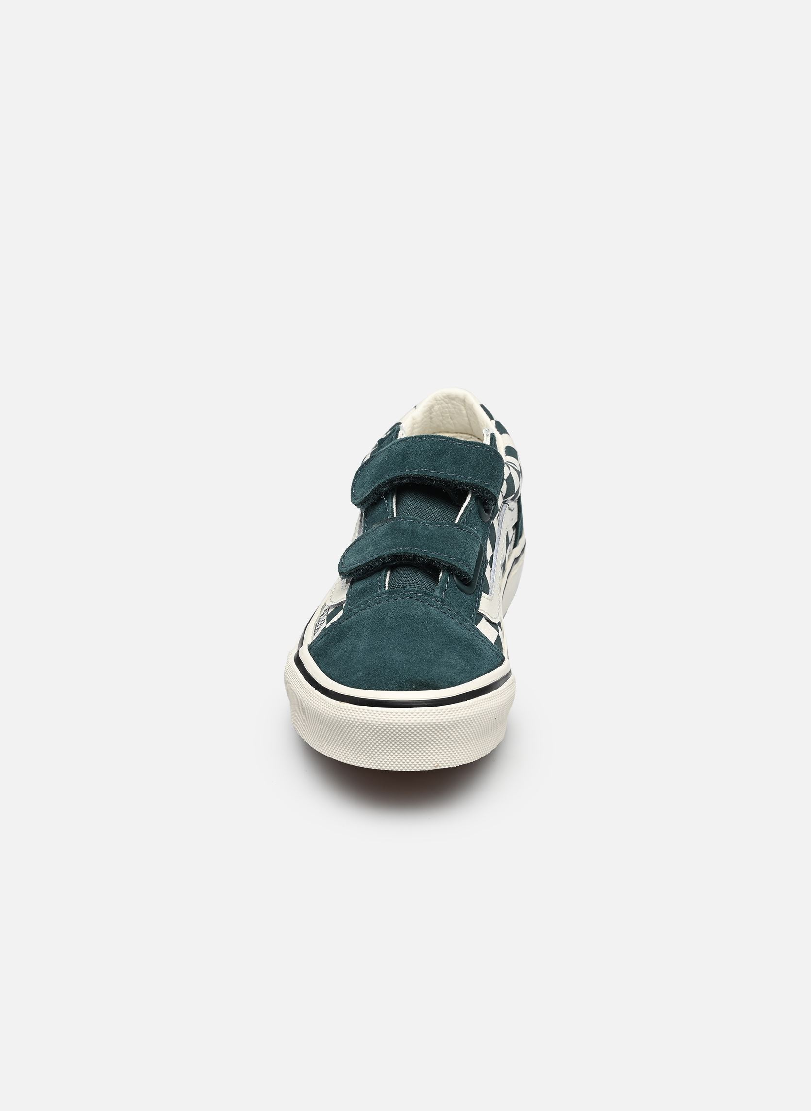 Baskets basses Old Skool V garçon bleu Vans Baskets basses Old Skool V garçon bleu FRJ - GEO CHECK MYSTIC MOSS