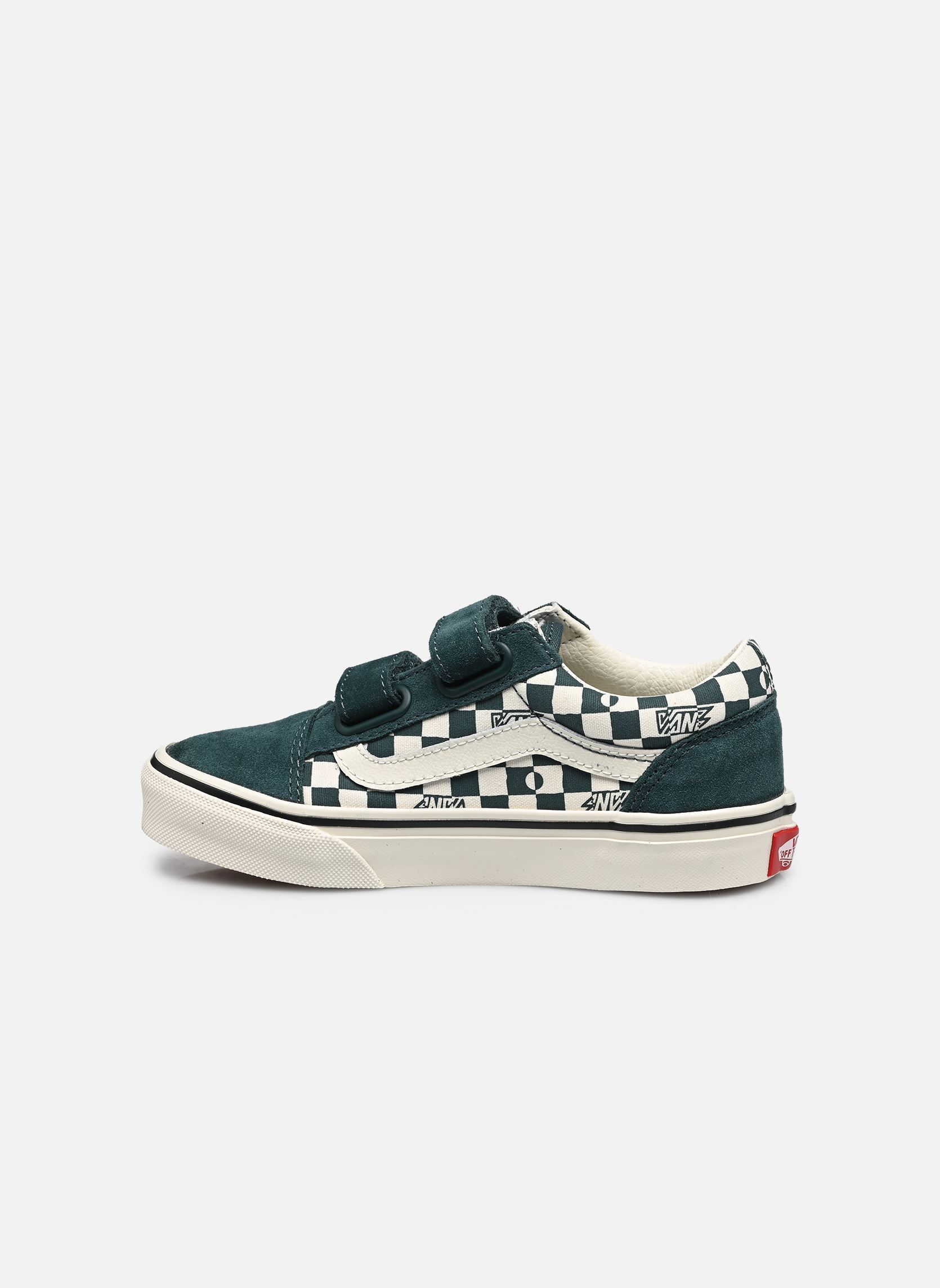 Baskets basses Old Skool V garçon bleu Vans Baskets basses Old Skool V garçon bleu FRJ - GEO CHECK MYSTIC MOSS