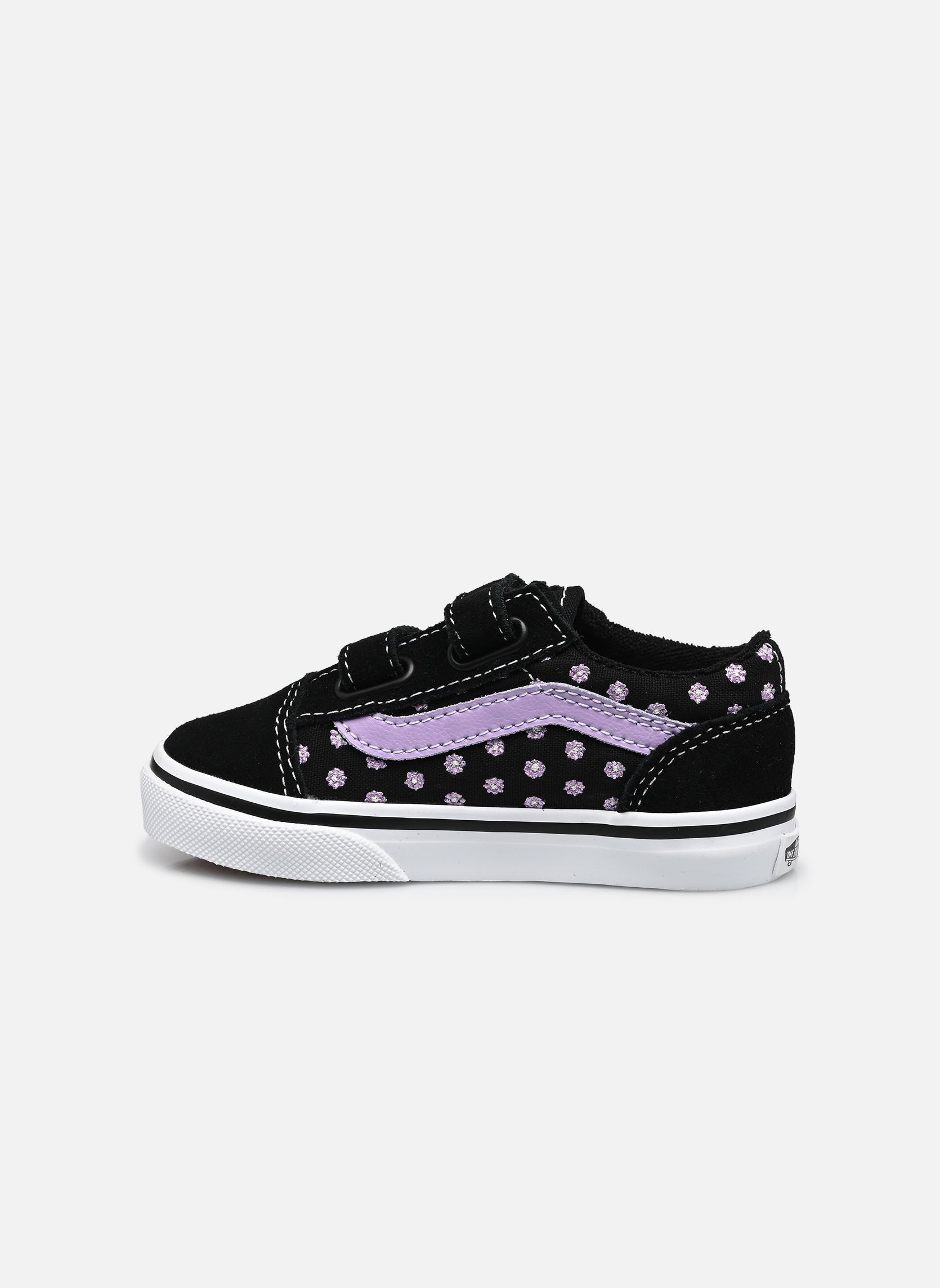 Niedrige Sneaker Old Skool V mädchen schwarz Vans Niedrige Sneaker Old Skool V mädchen schwarz PRP - FLORAL EMBROIDERY PURPL