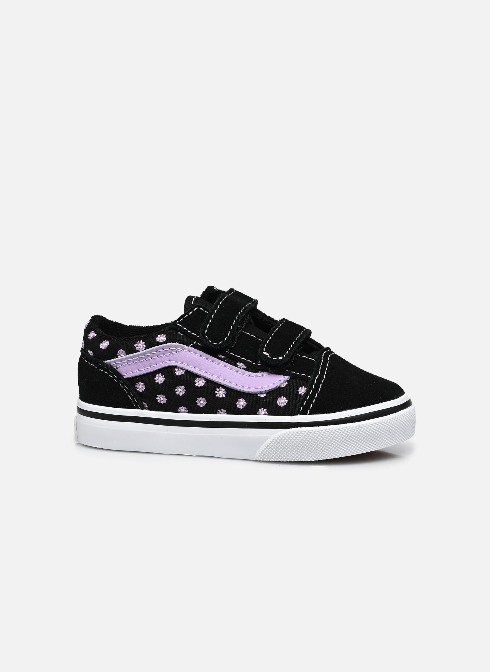 Niedrige Sneaker Old Skool V mädchen schwarz Vans Niedrige Sneaker Old Skool V mädchen schwarz PRP - FLORAL EMBROIDERY PURPL