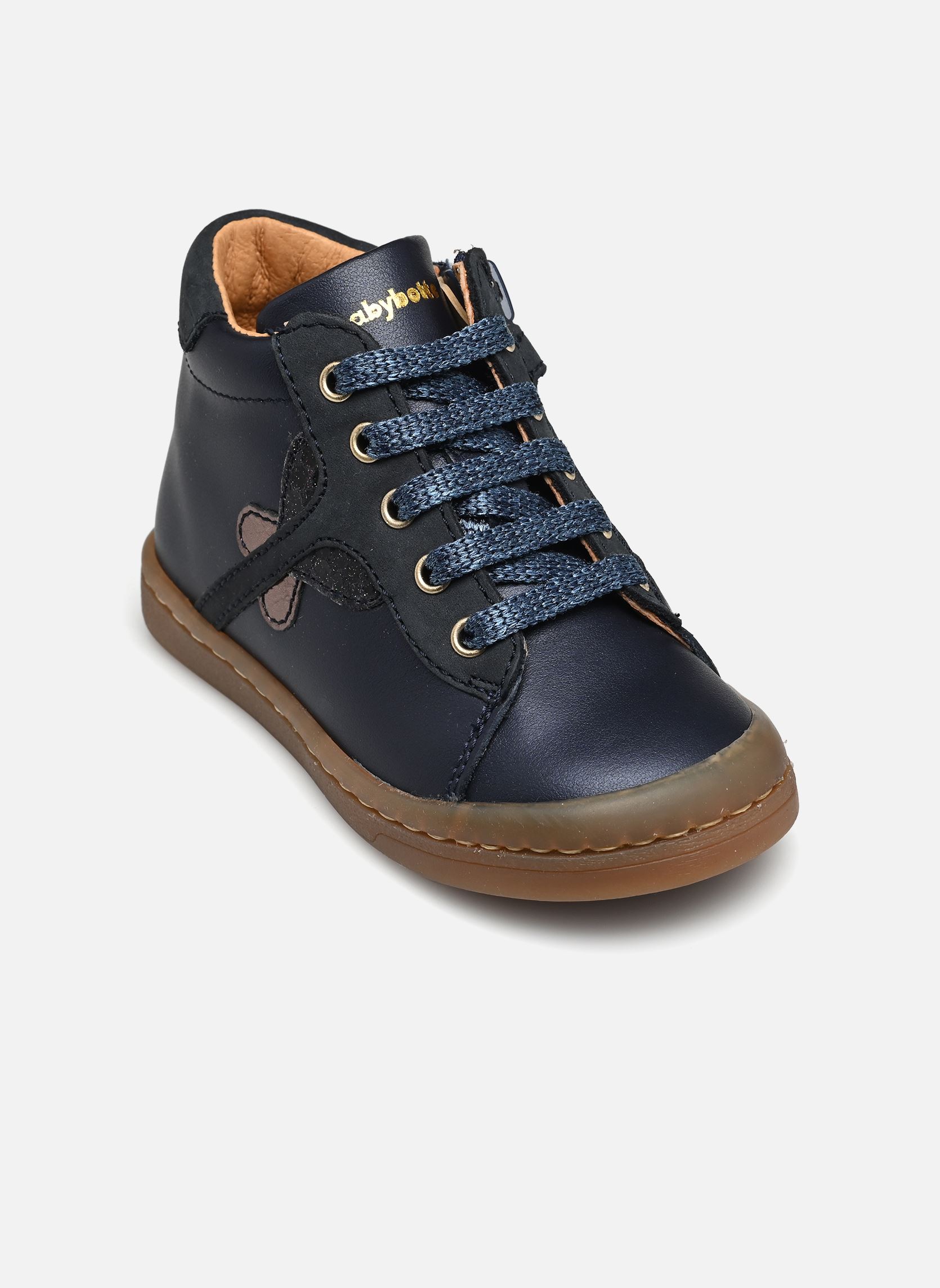 Chaussures premiers pas Ambre fille bleu Babybotte Chaussures premiers pas Ambre fille bleu PERLATO BLU/ALESS MIEL FUX