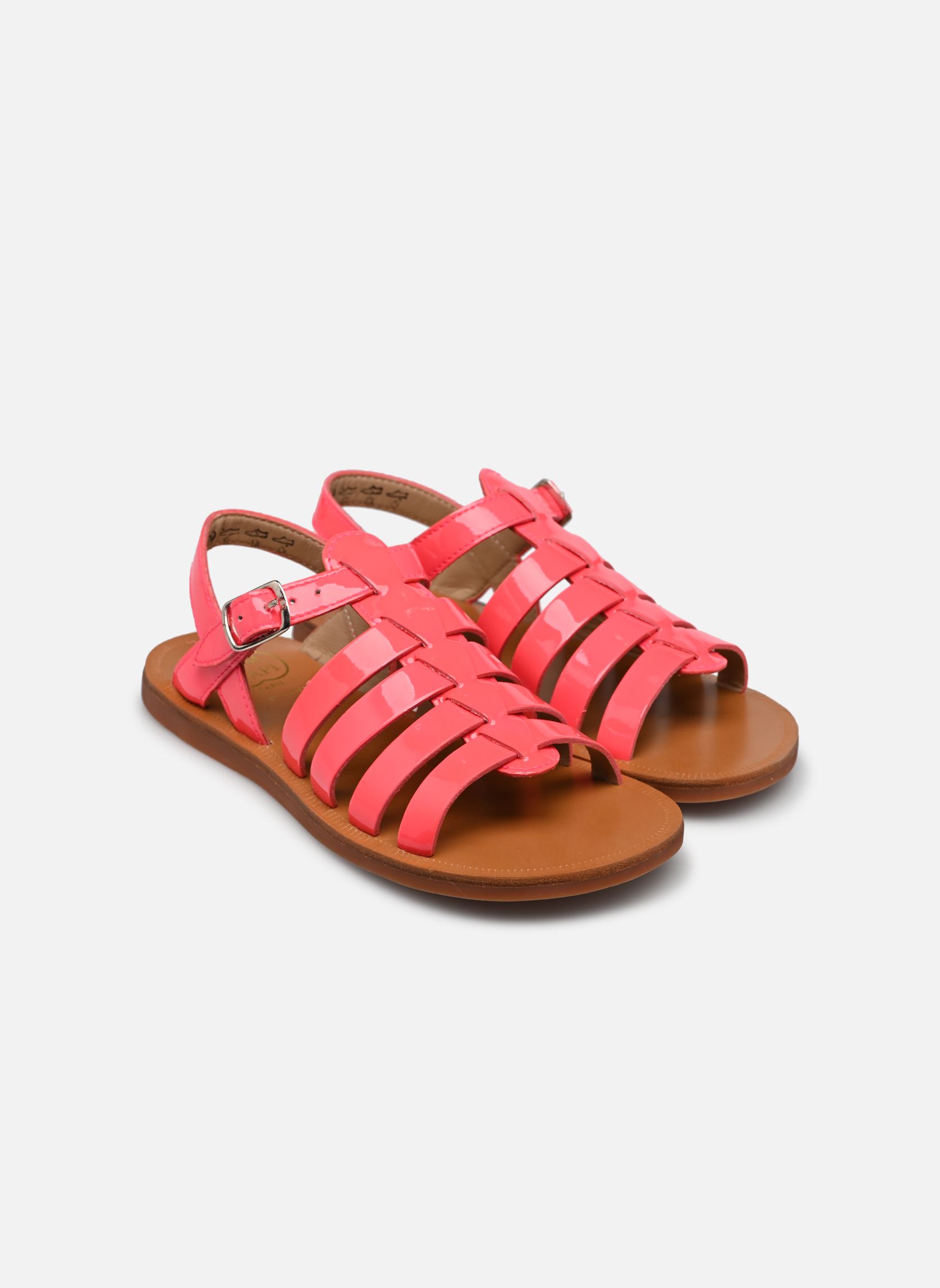 Sandalen Plagette Strap mädchen rosa Pom d Api Sandalen Plagette Strap mädchen rosa PINK NEON