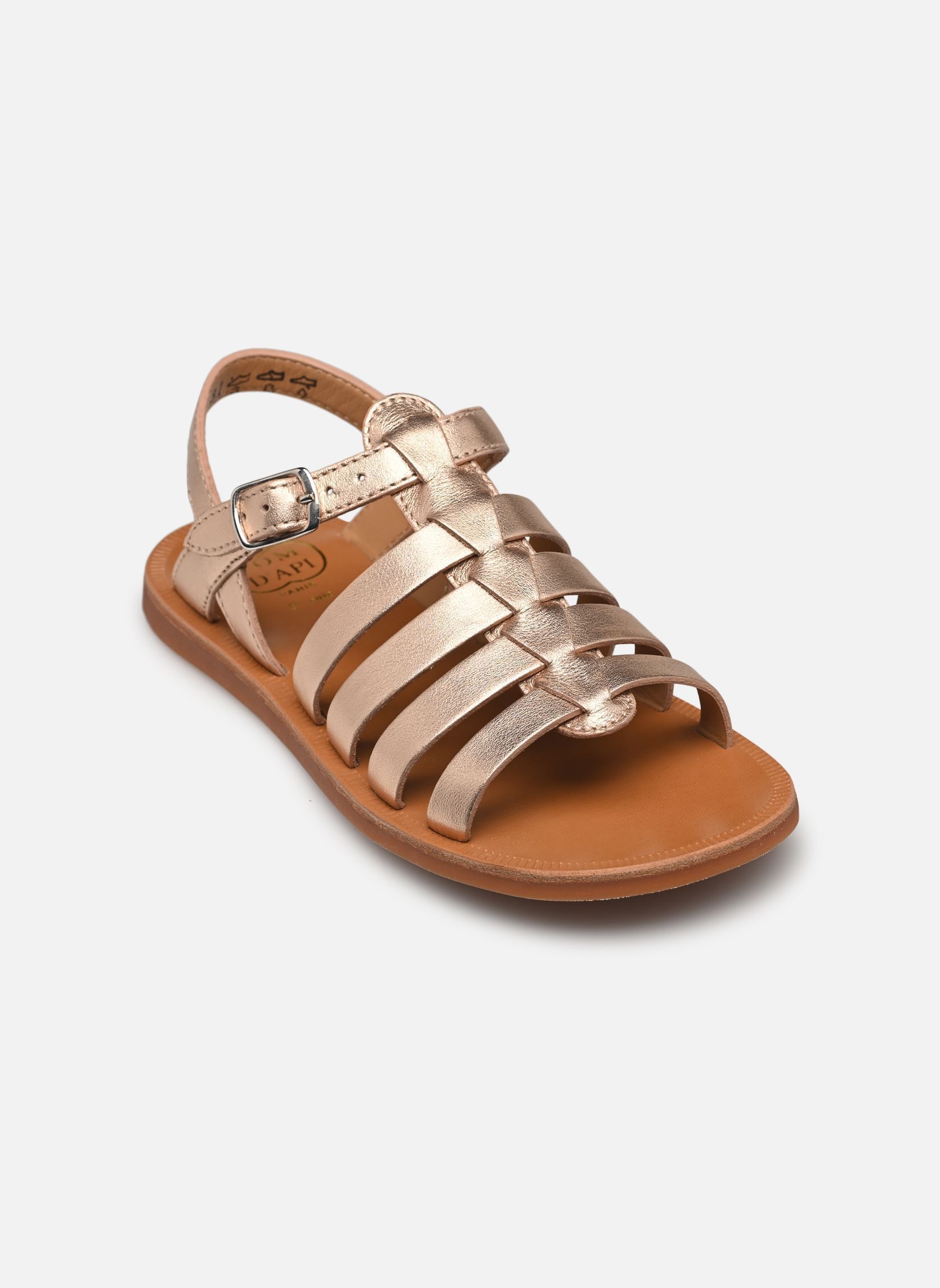 Sandales Plagette Strap fille rose Pom d Api Sandales Plagette Strap fille rose CUIVRE 3