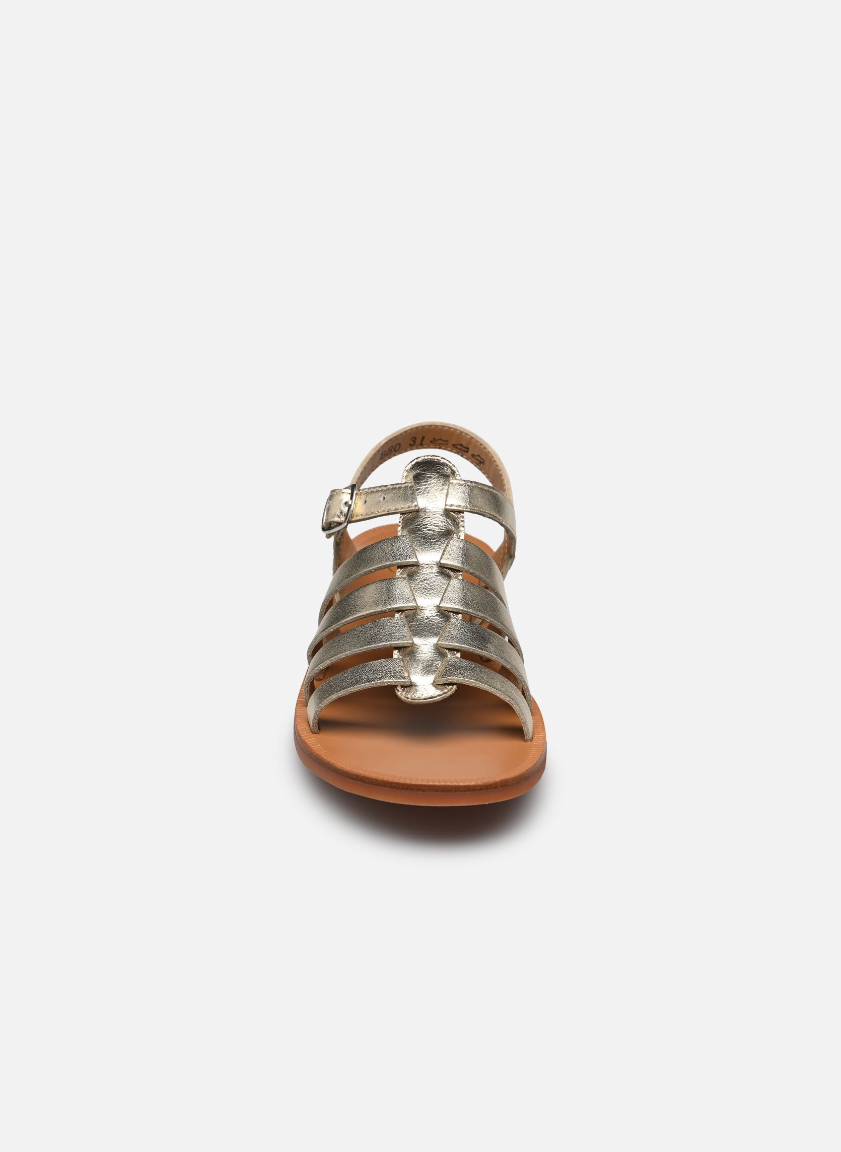 Sandalen Plagette Strap mädchen gold und bronze Pom d Api Sandalen Plagette Strap mädchen gold und bronze PLATINE 3