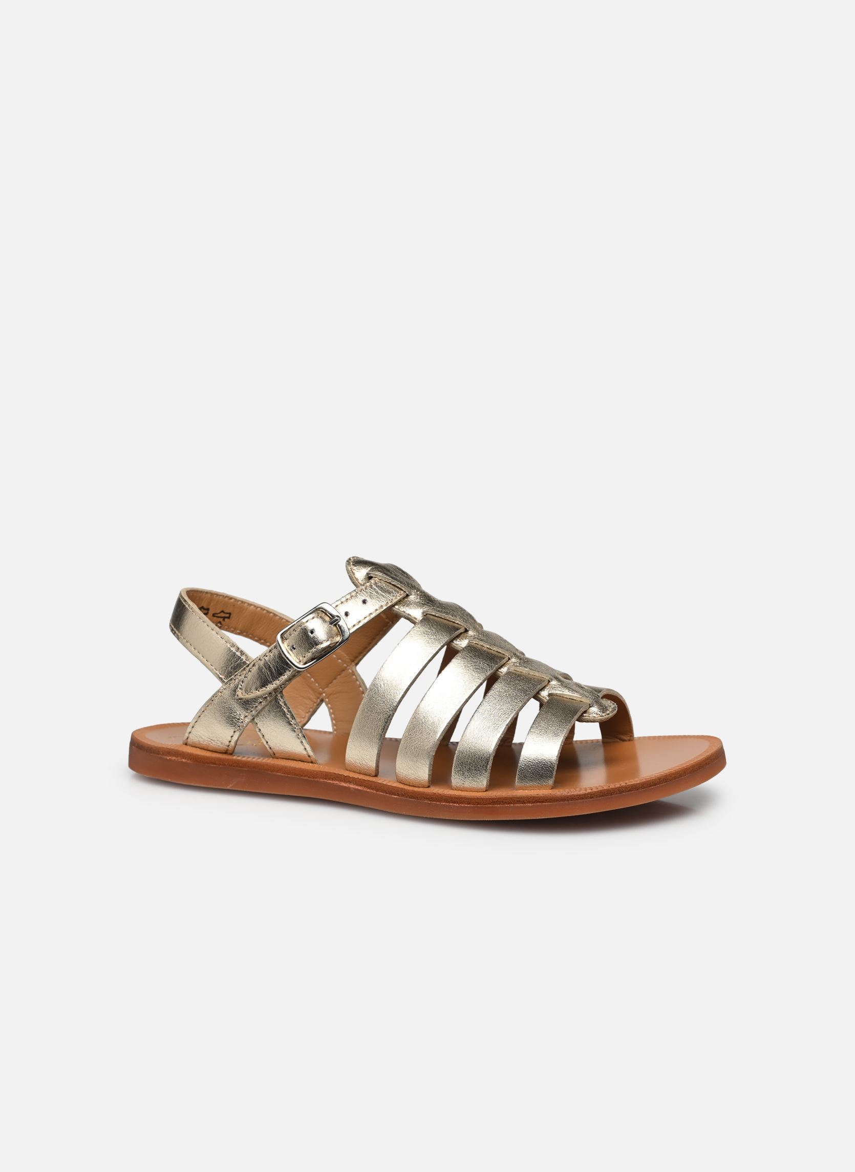 Sandalen Plagette Strap mädchen gold und bronze Pom d Api Sandalen Plagette Strap mädchen gold und bronze PLATINE 3