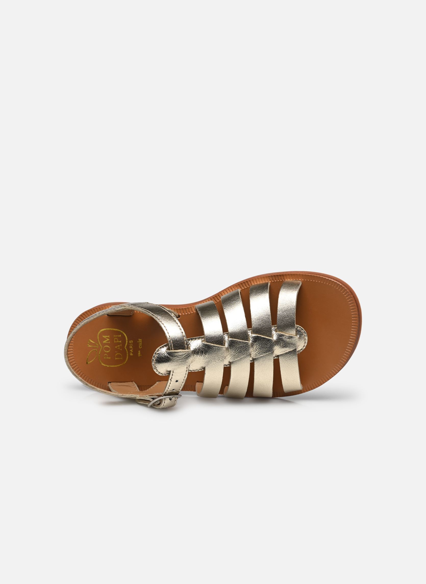 Sandalen Plagette Strap mädchen gold und bronze Pom d Api Sandalen Plagette Strap mädchen gold und bronze PLATINE 3