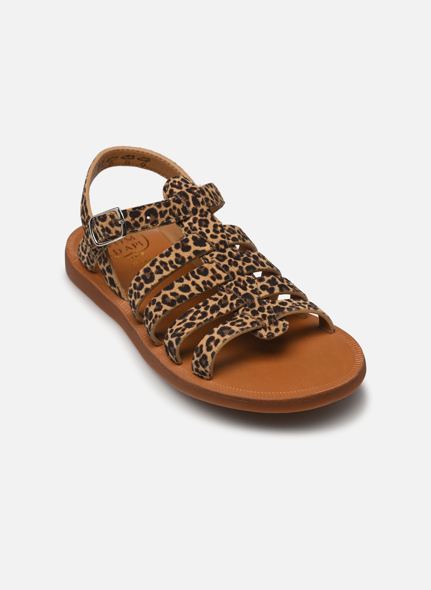Sandalen Plagette Strap meisjes bruin Pom d Api Sandalen Plagette Strap meisjes bruin SAHARA